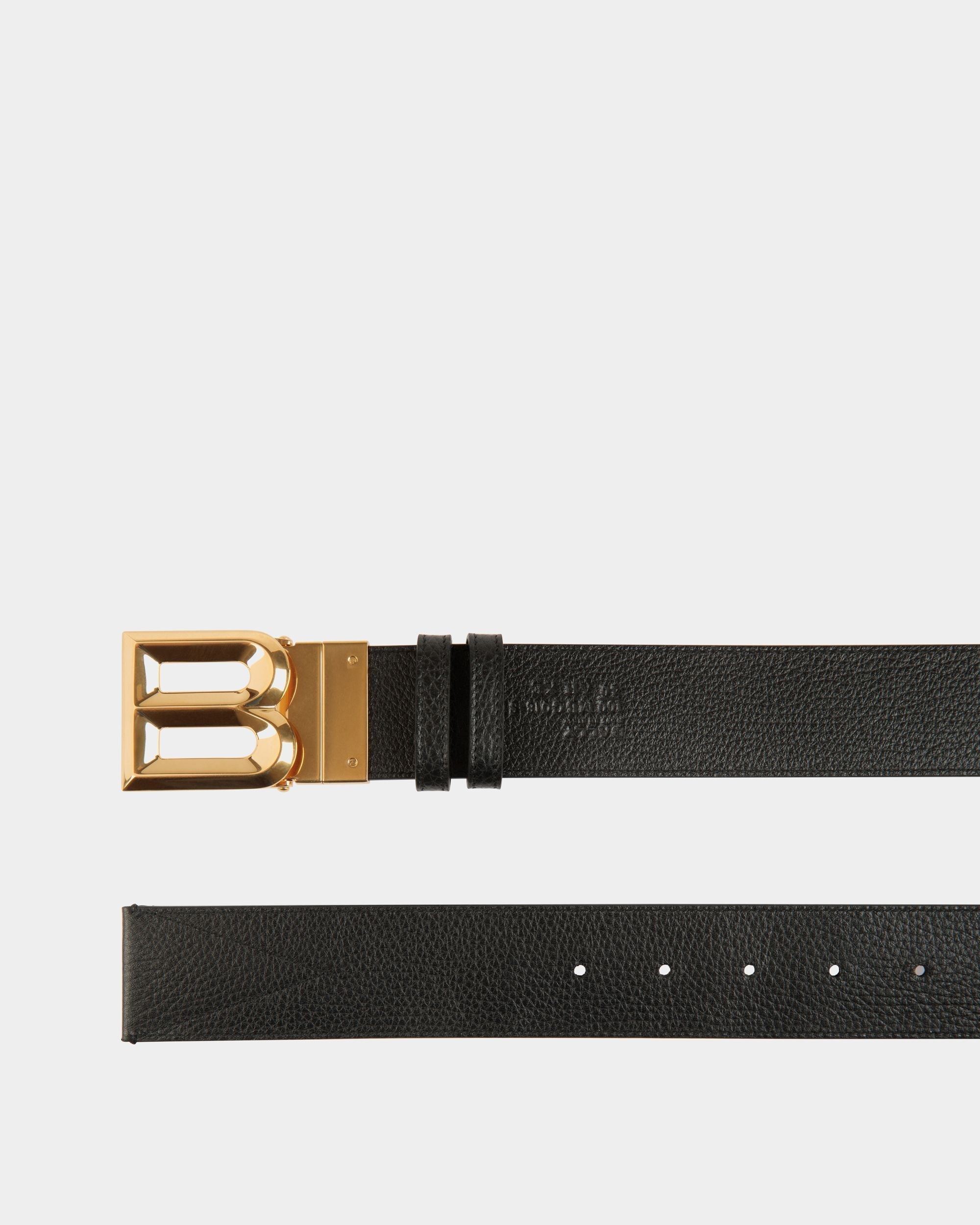 Bally Global - B Bold 40mm Reversible Belt in Red and White Fabric And Black Leather - Multicolor