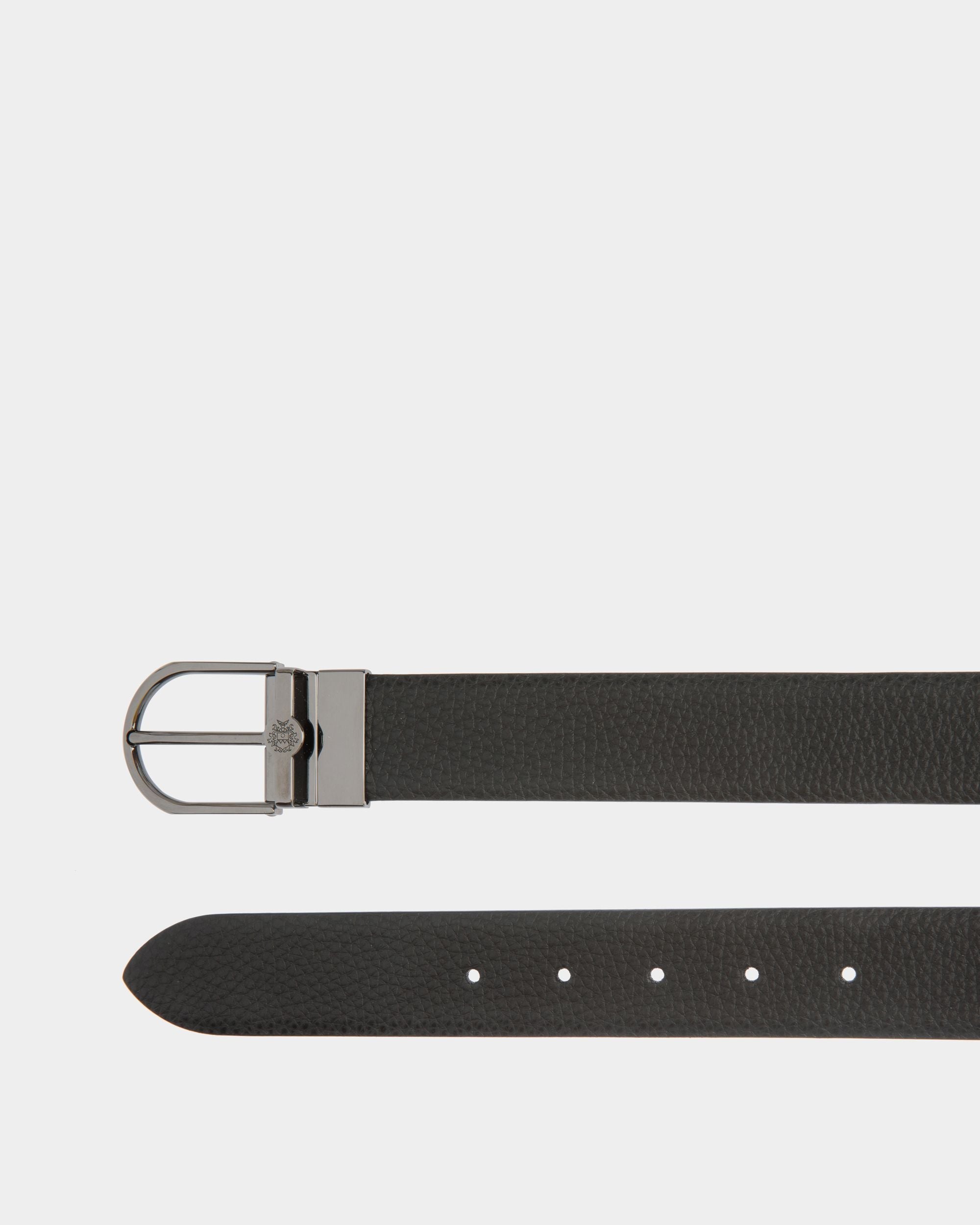 Bally Global - Hanky 35mm Reversible Belt in Black Leather - Black