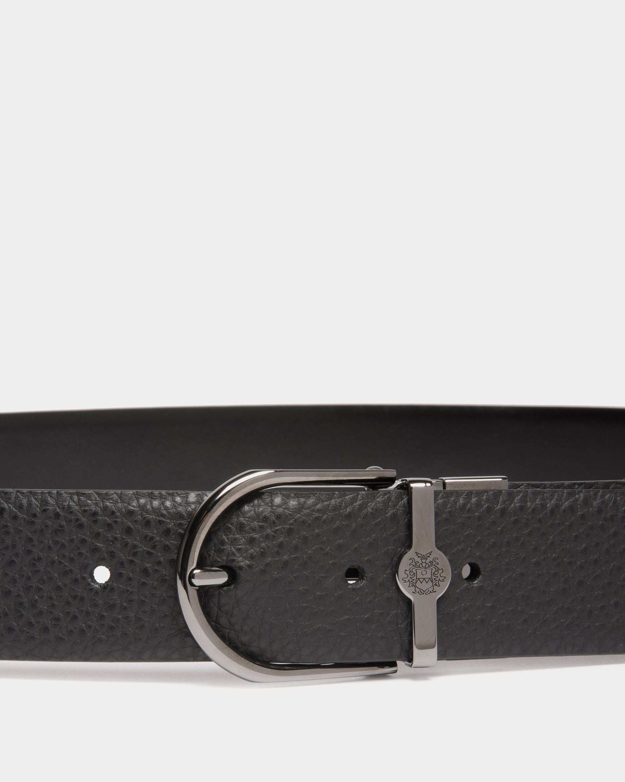 Bally Global - Hanky 35mm Reversible Belt in Black Leather - Black