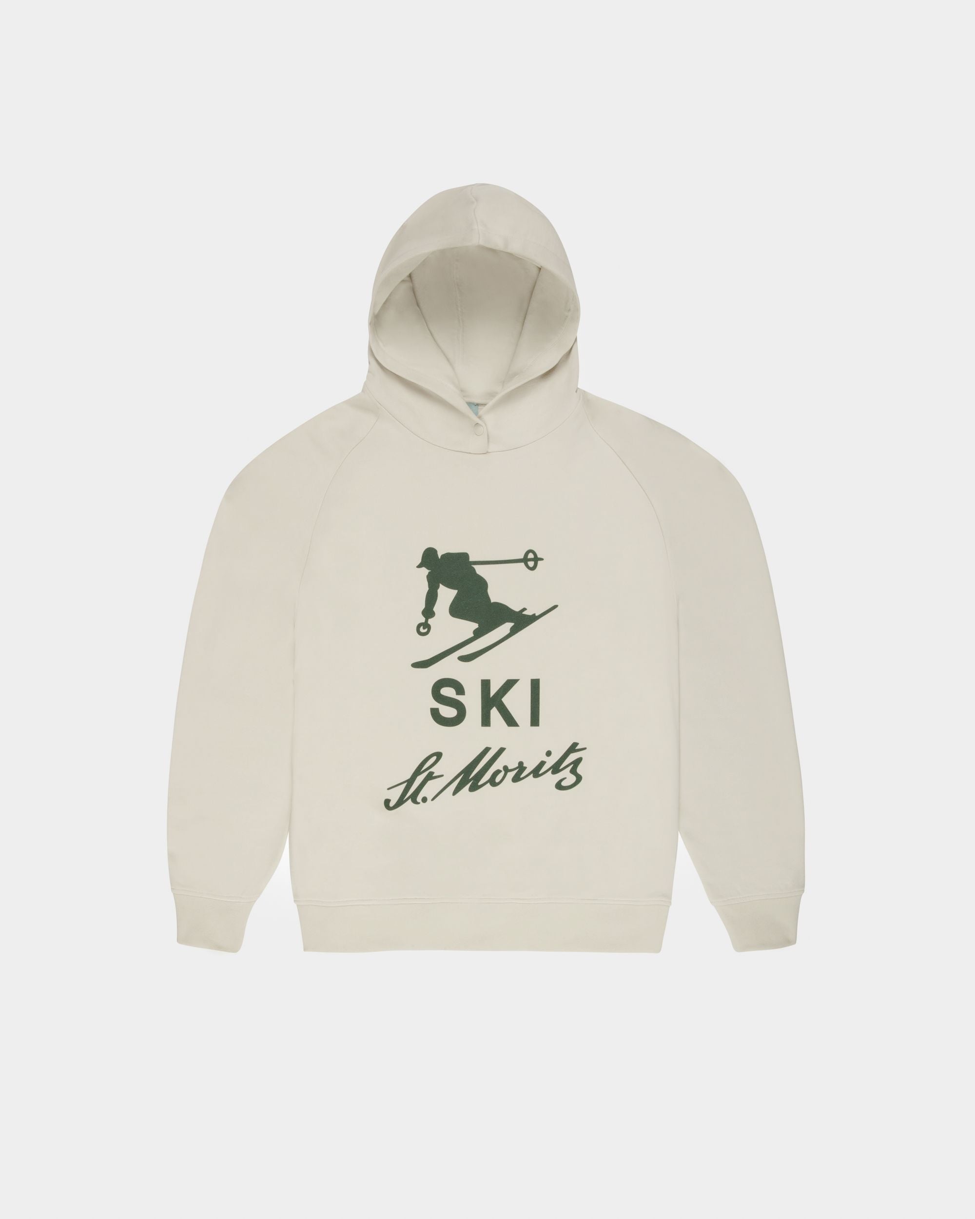 Bally Global - Ski St Moritz Hoodie Cotton Sweatshirt In Grey - Multicolor