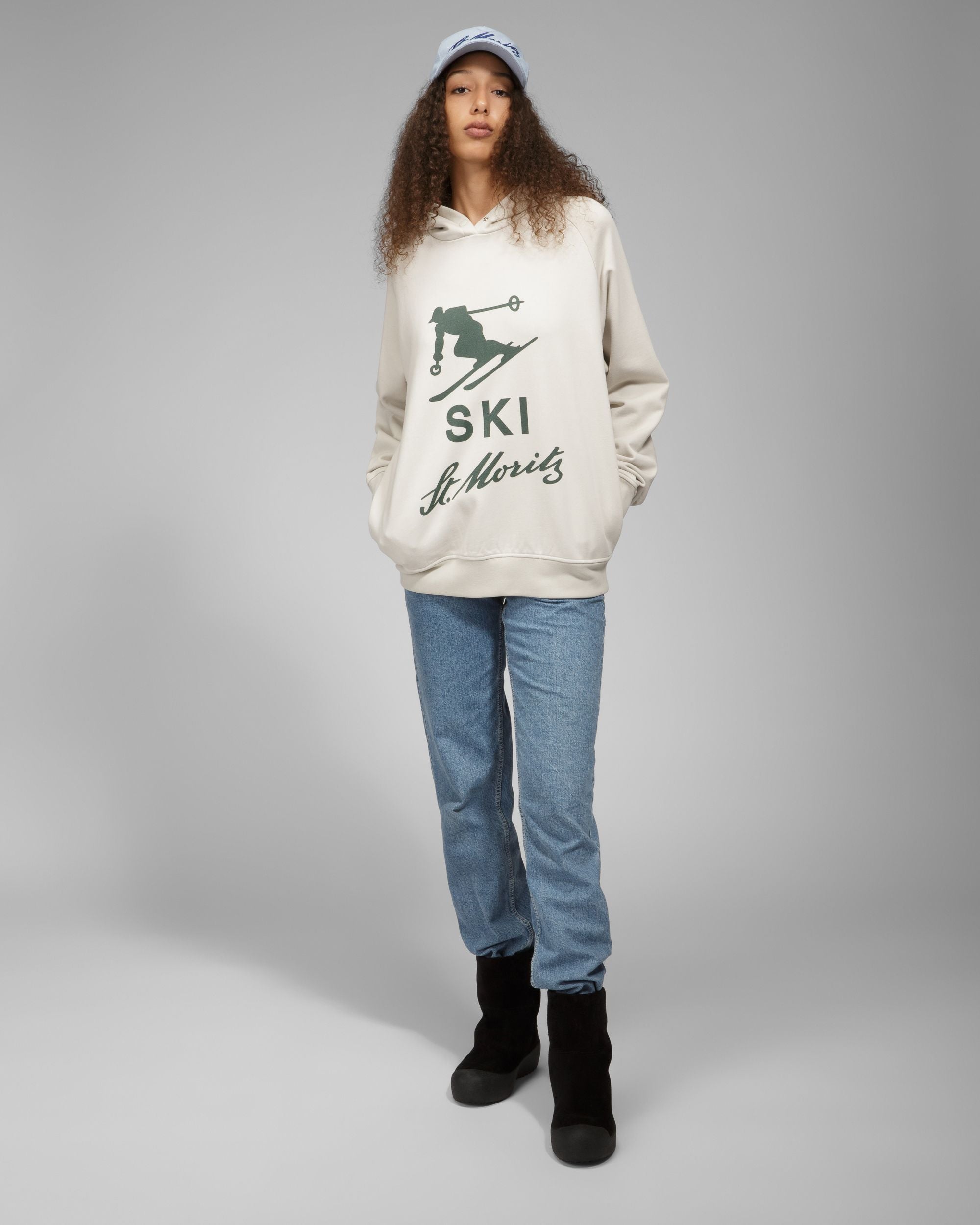 Bally Global - Ski St Moritz Hoodie Cotton Sweatshirt In Grey - Multicolor