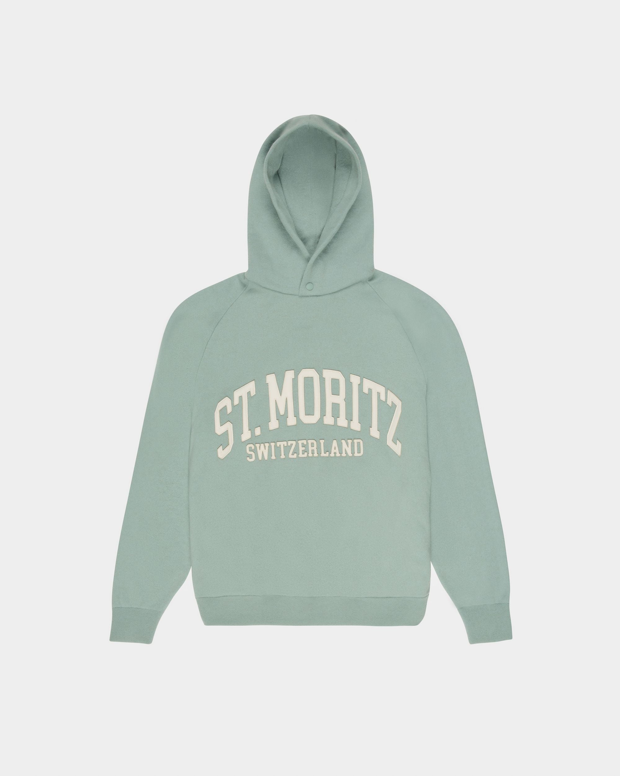 Bally Global - St Moritz Hoodie Cashmere Sweatshirt In Light Blue - Blue