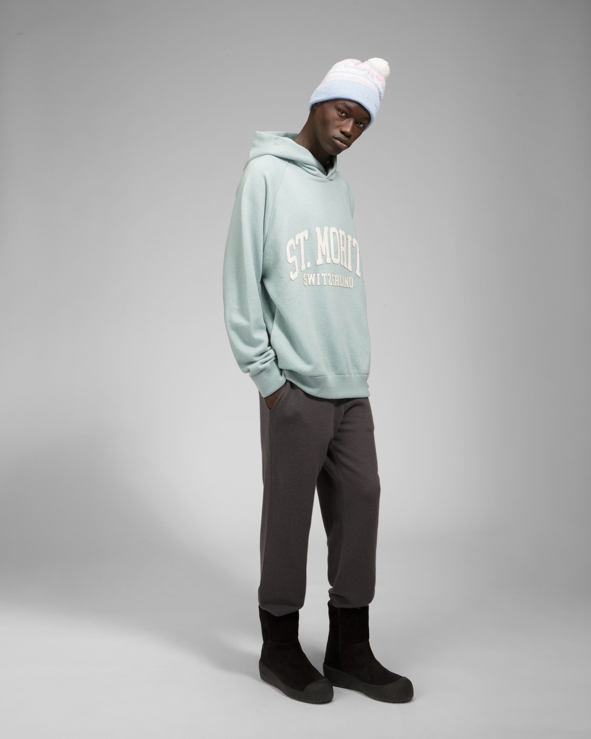 Bally Global - St Moritz Hoodie Cashmere Sweatshirt In Light Blue - Blue
