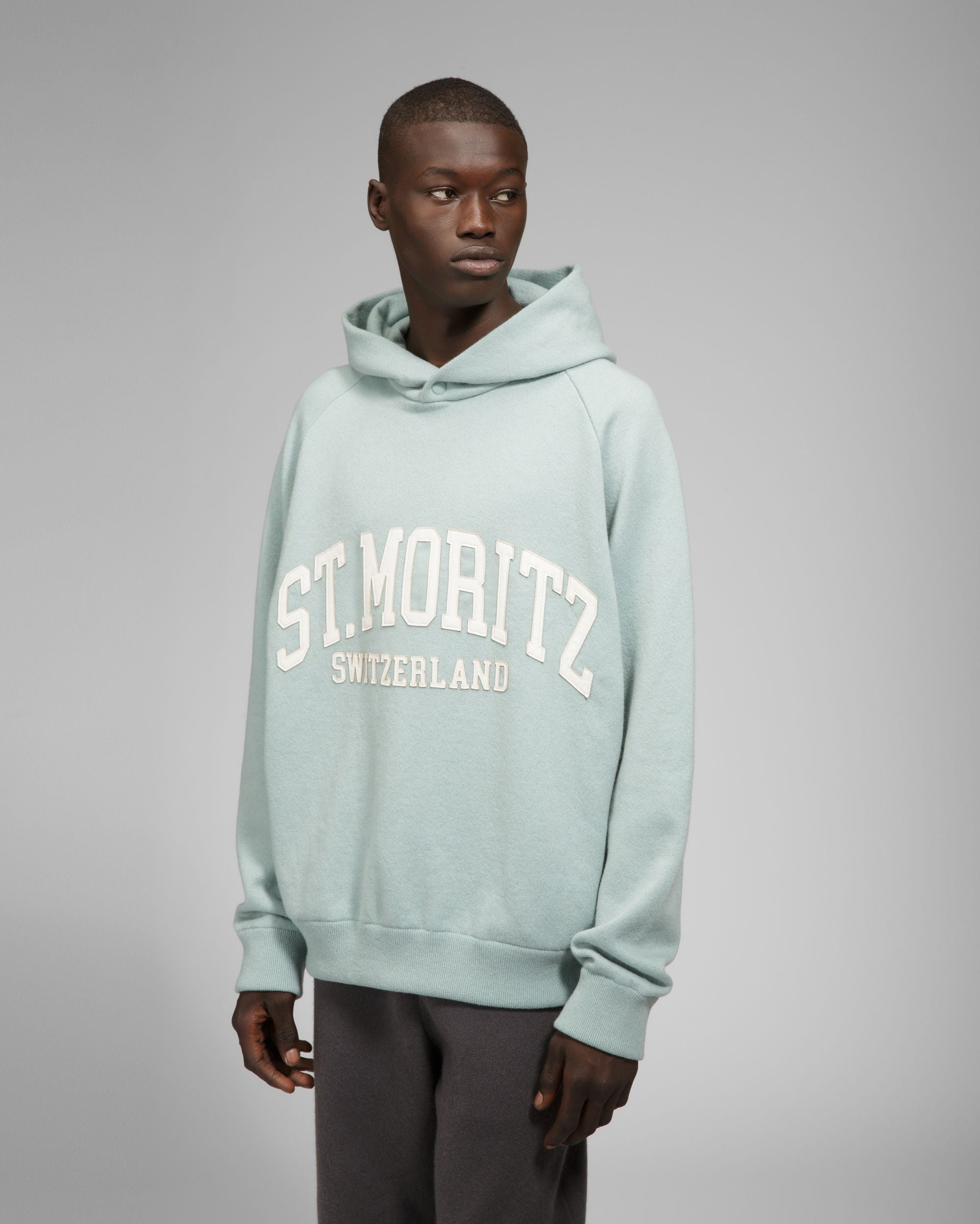 Bally Global - St Moritz Hoodie Cashmere Sweatshirt In Light Blue - Blue