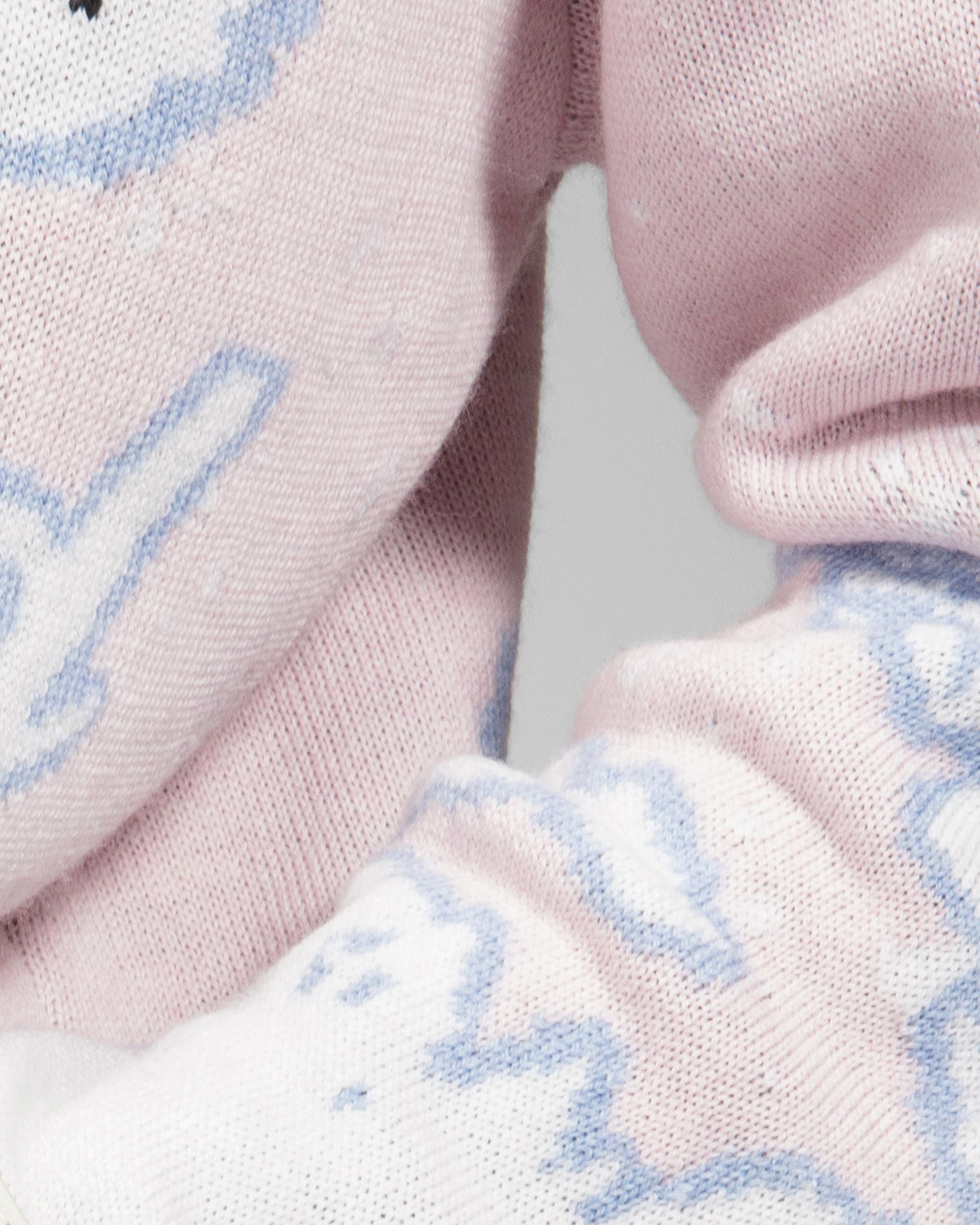 Bally Global - Merino Wool Crew Neck In Pink & Bone - Multicolor