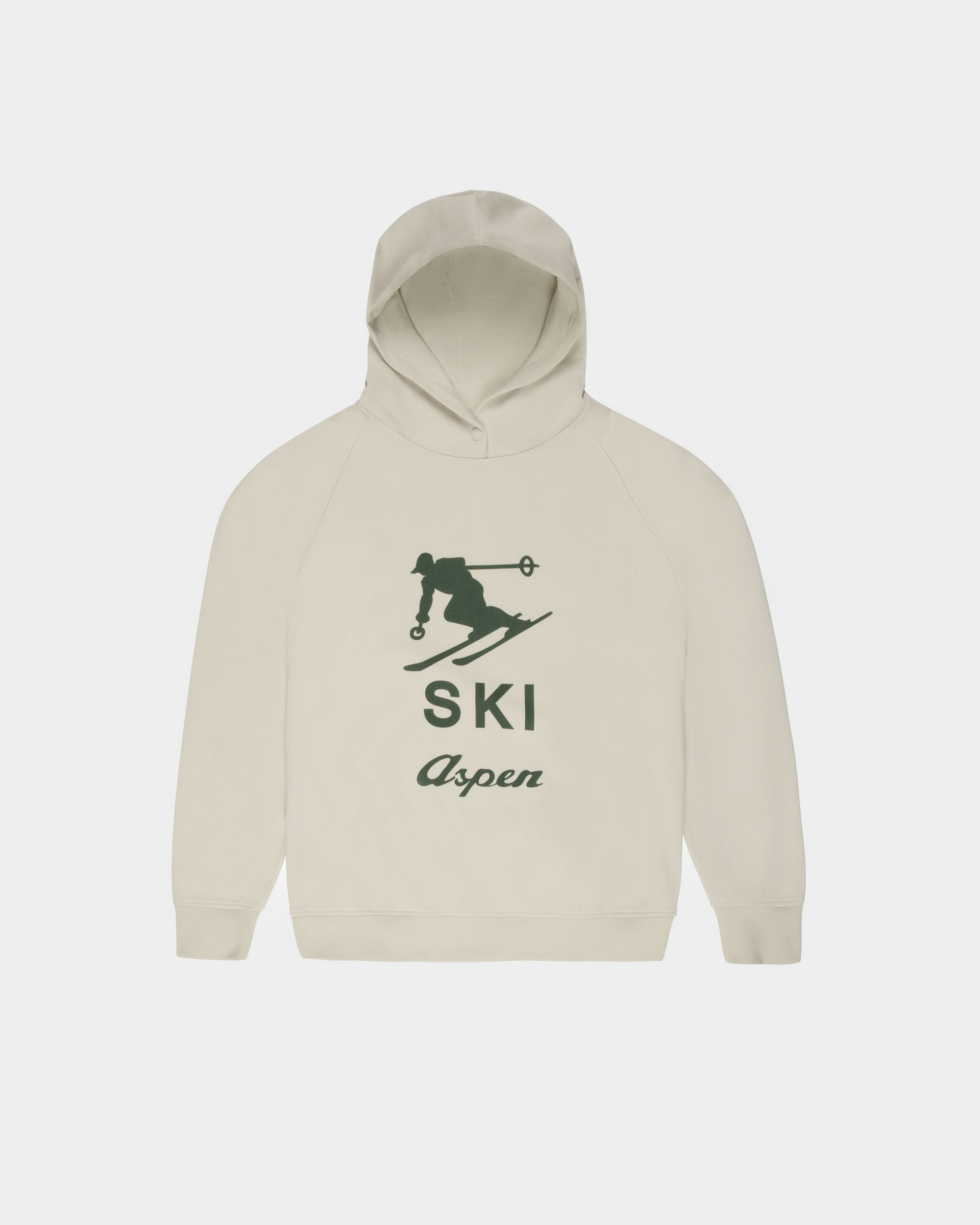 Bally Global - Sudadera Con Capucha De La Colección Curling De Algodón Gris Con Estampado Ski Aspen - Gris