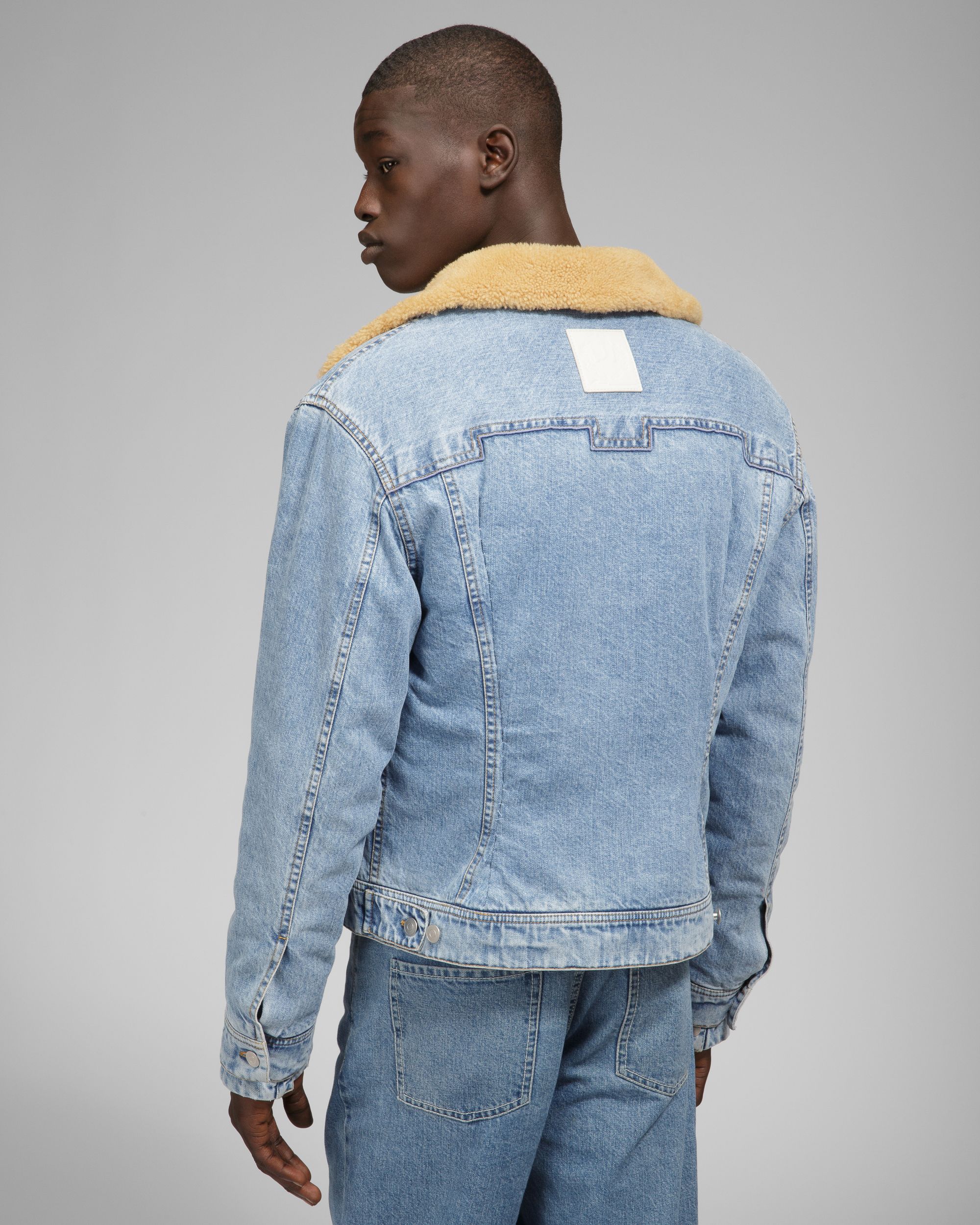 Bally Global - Shearling Detail Jacket - Blue