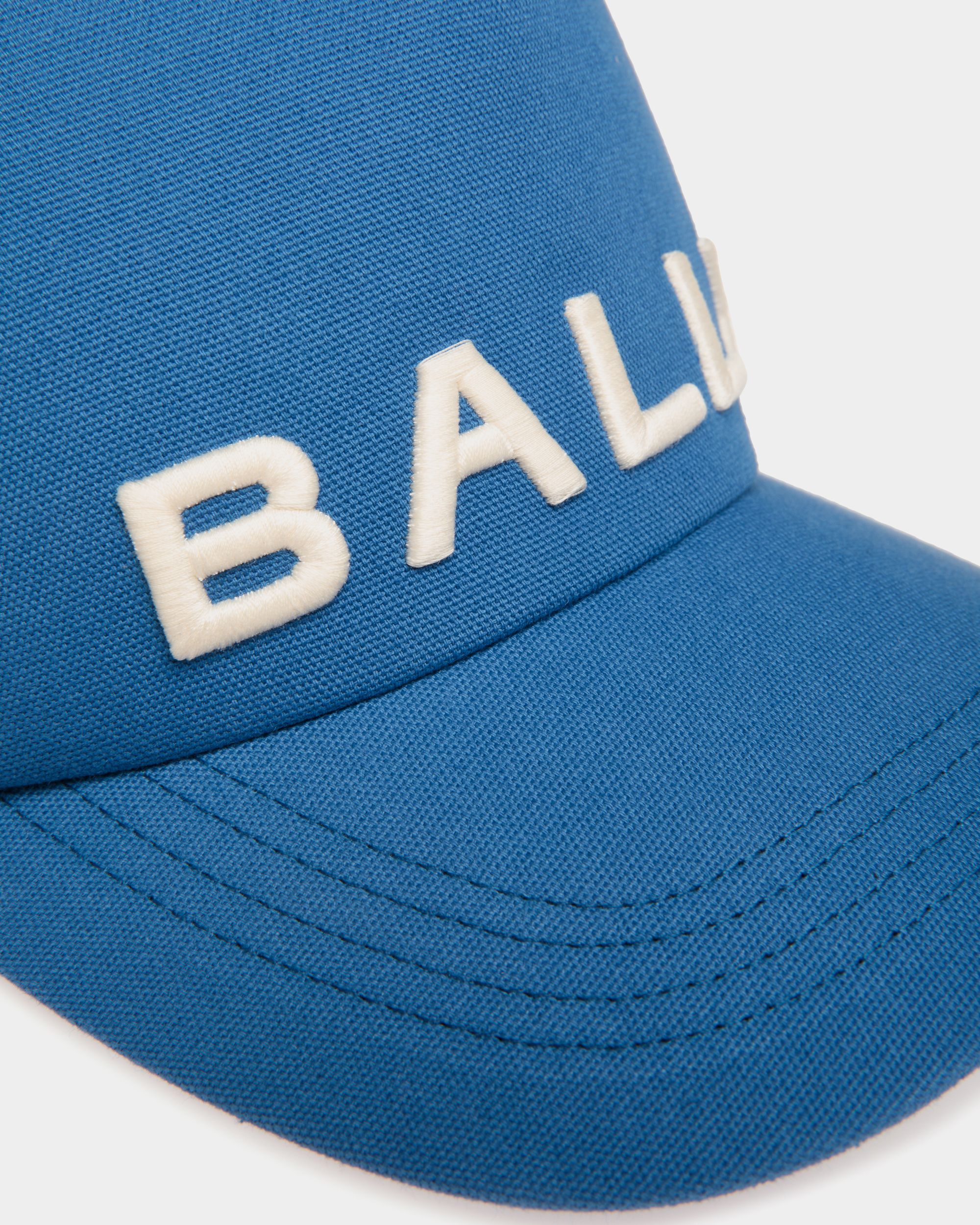 Bally Global - Baseball Hat in Blue Cotton with a Bally Logo - Blue
