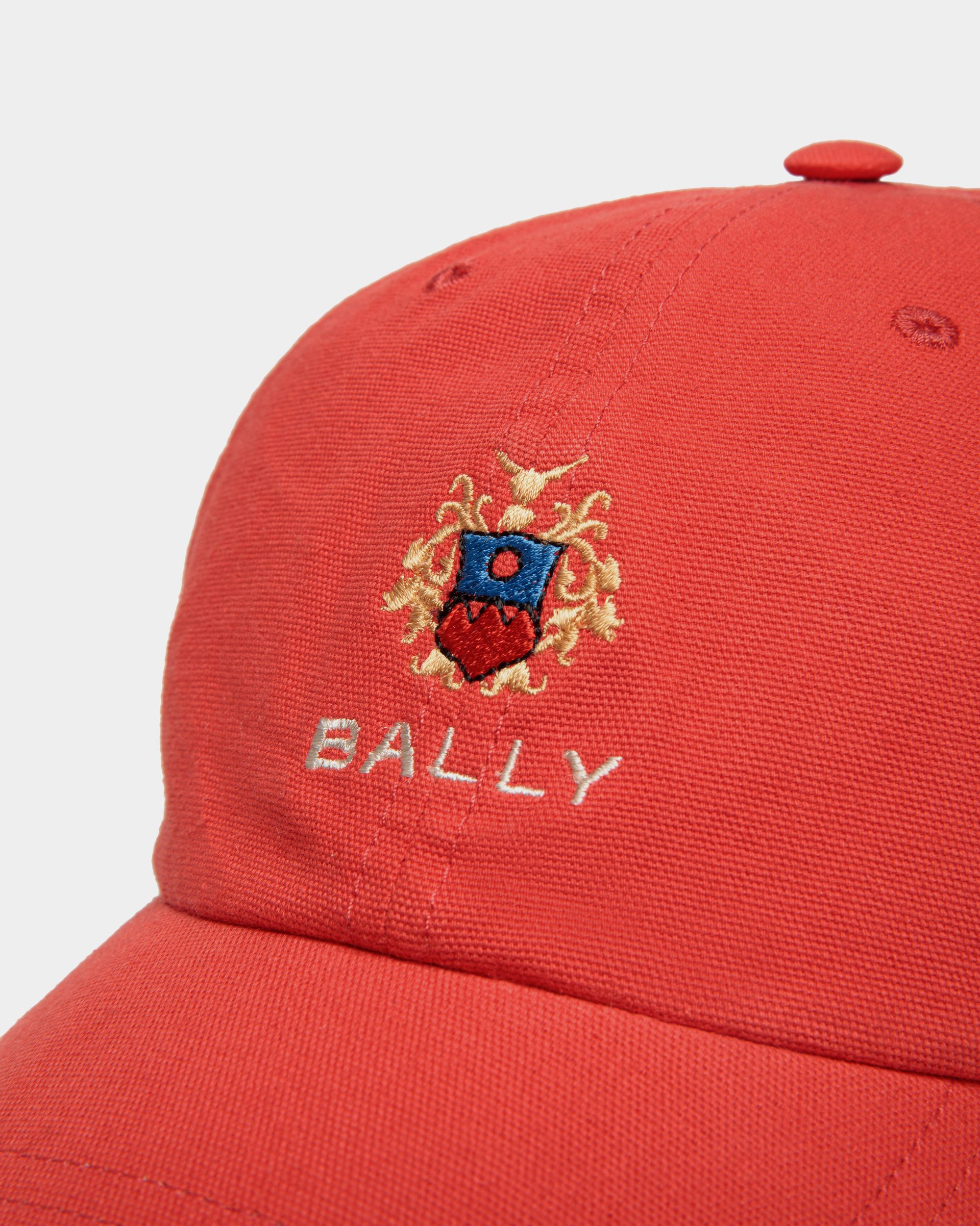 Bally Global - Casquette De Baseball Bally Crest Logo En Coton Candy Red - Rouge