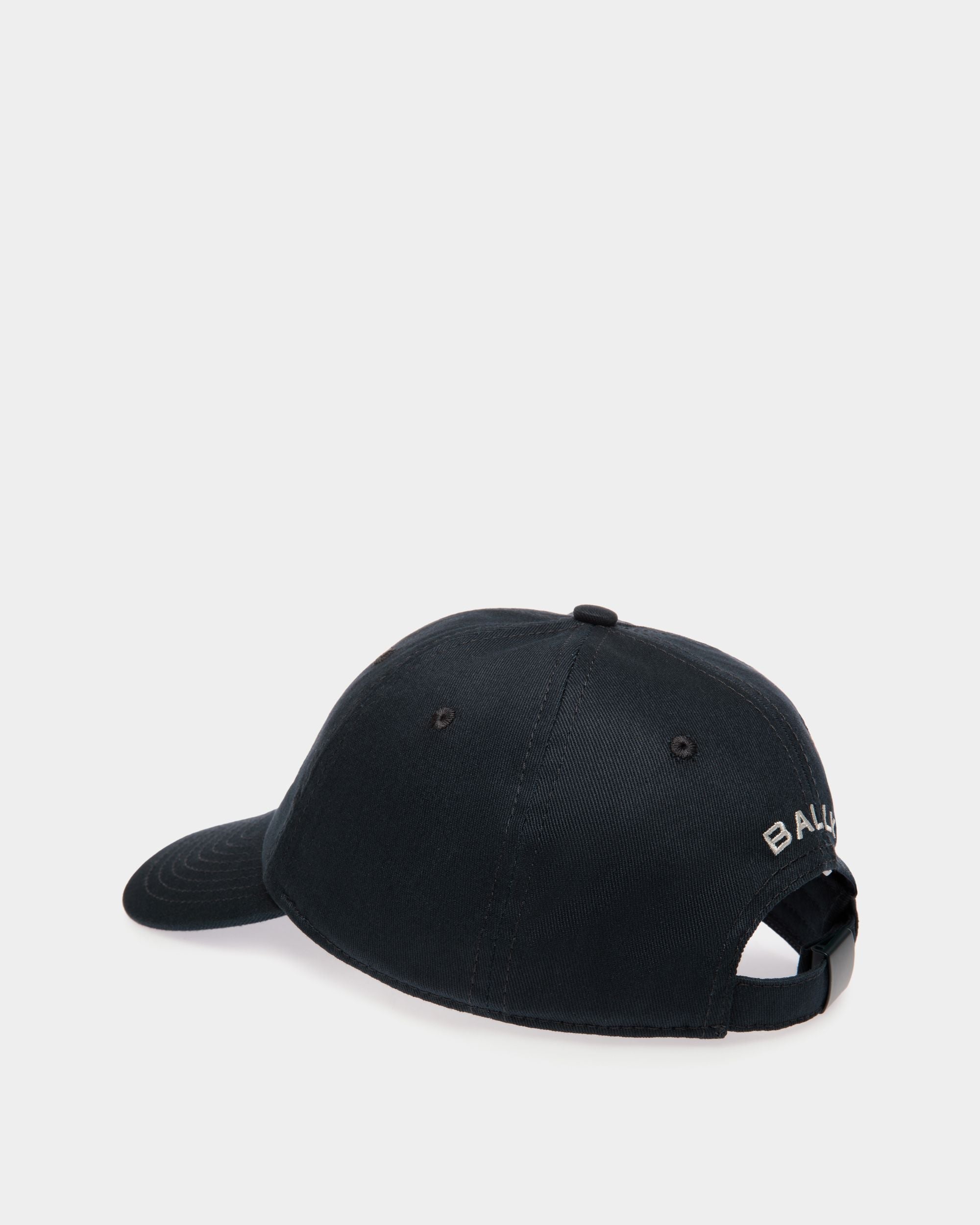 Bally Global - Baseball Hat With a Bally Flag in Navy Blue Cotton - Blue