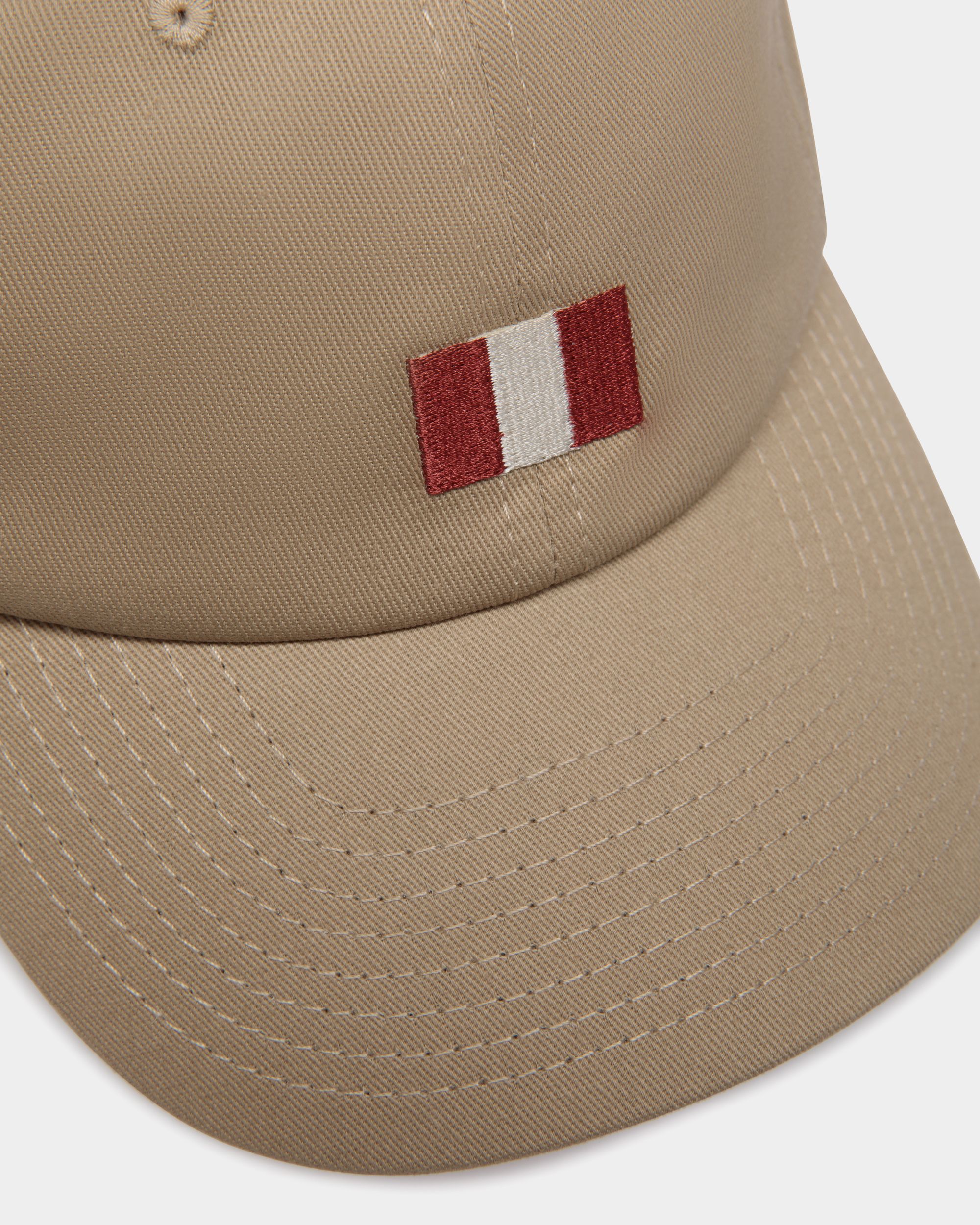 Bally Global - Baseball Hat With a Bally Flag in Beige Cotton - Beige