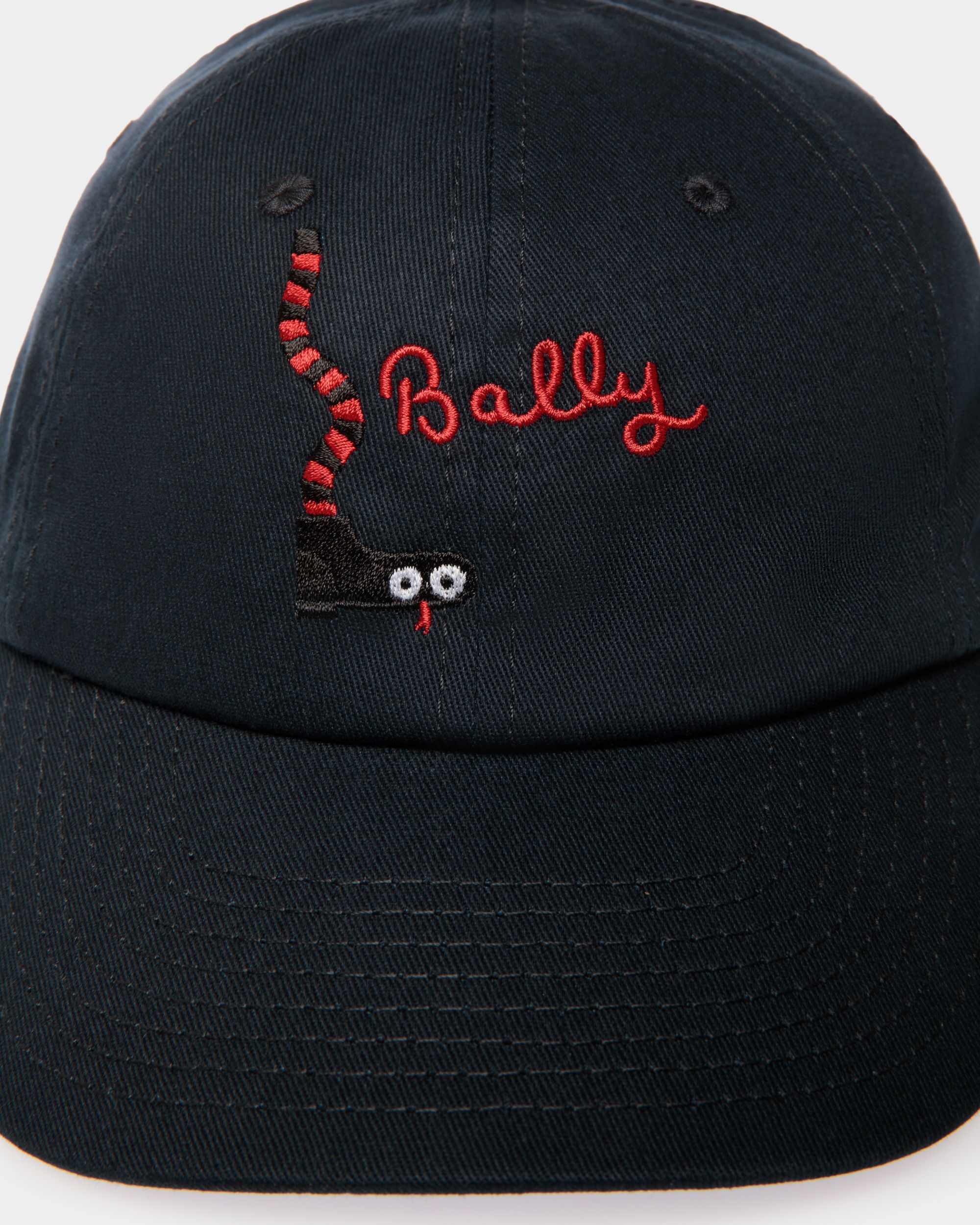 Bally Global - Baseball Hat in Navy Blue Cotton - Blue