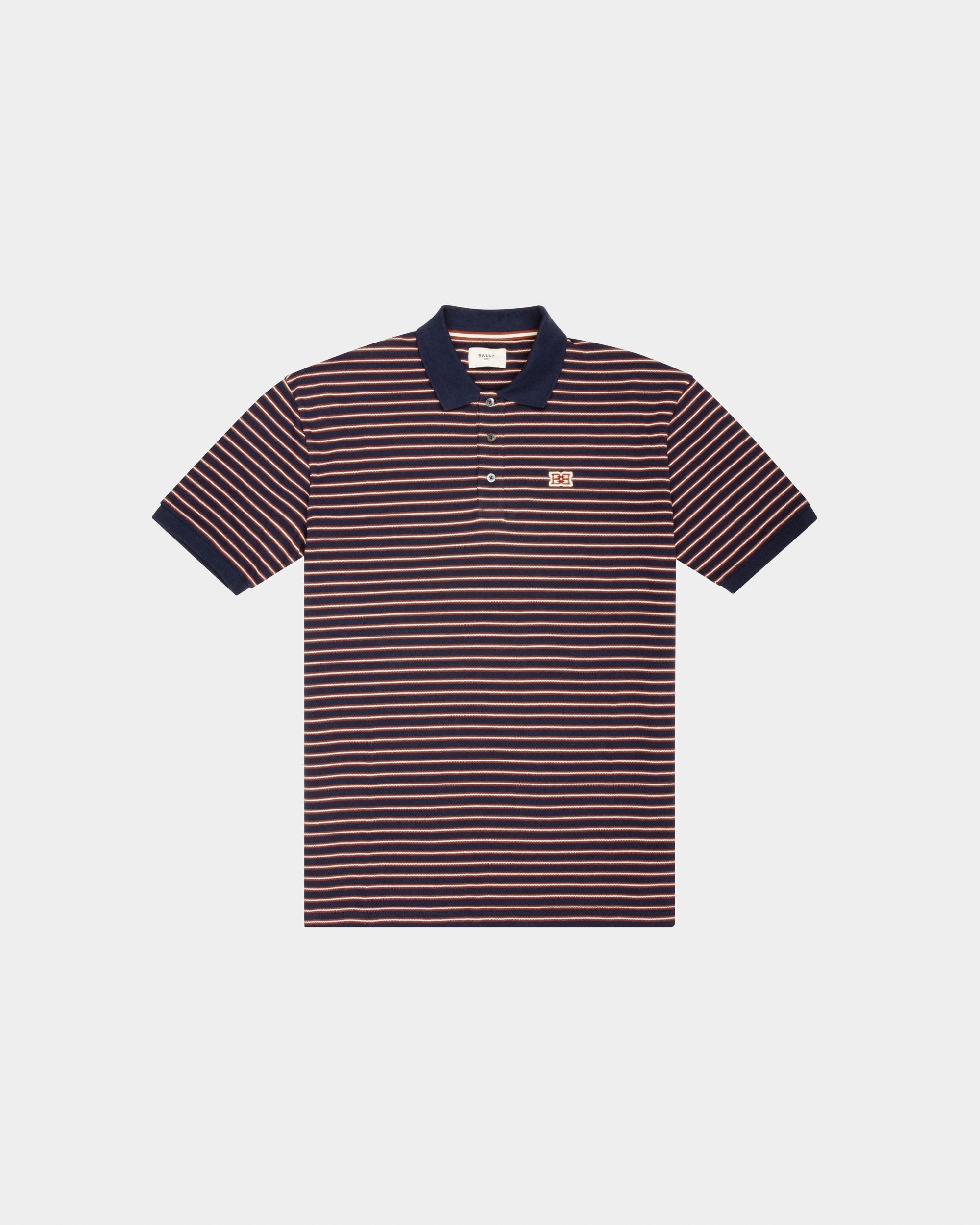 Bally Global - Cotton Polo Shirt In Navy - Multicolor