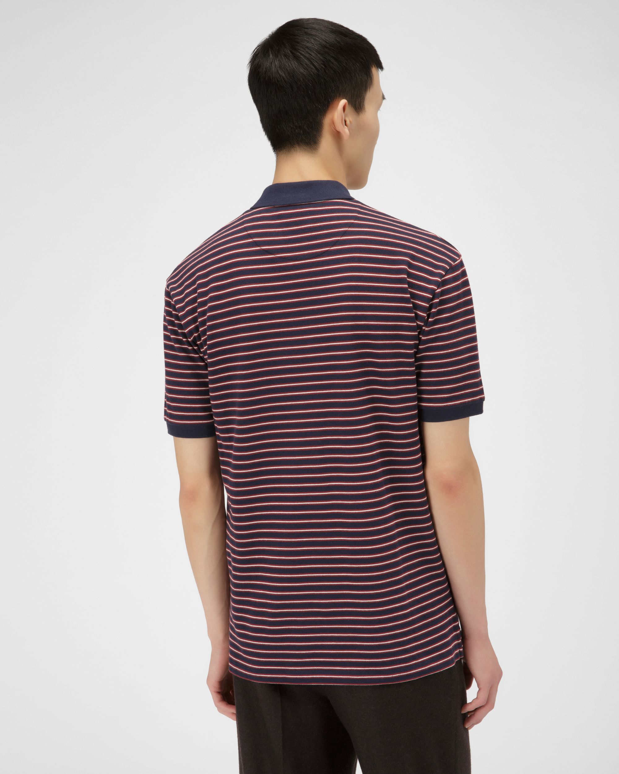 Bally Global - Cotton Polo Shirt In Navy - Multicolor