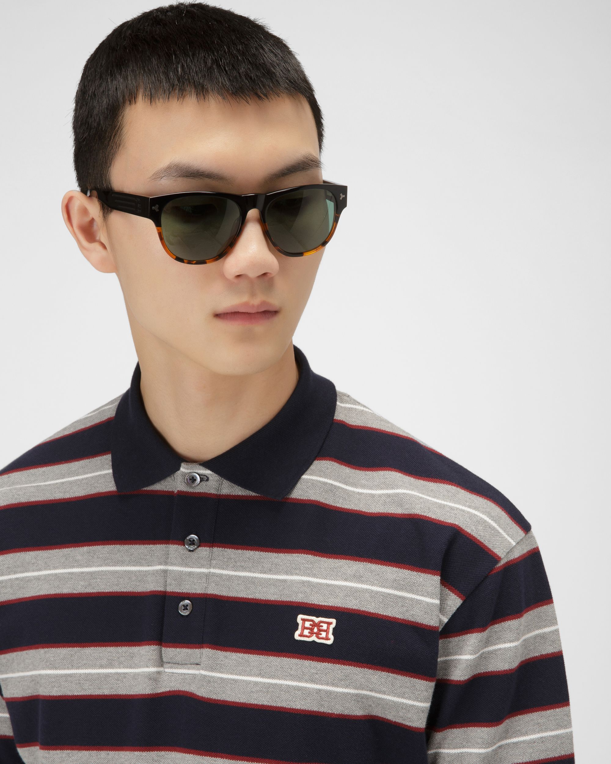 Bally Global - Polo A Rayas - Azul