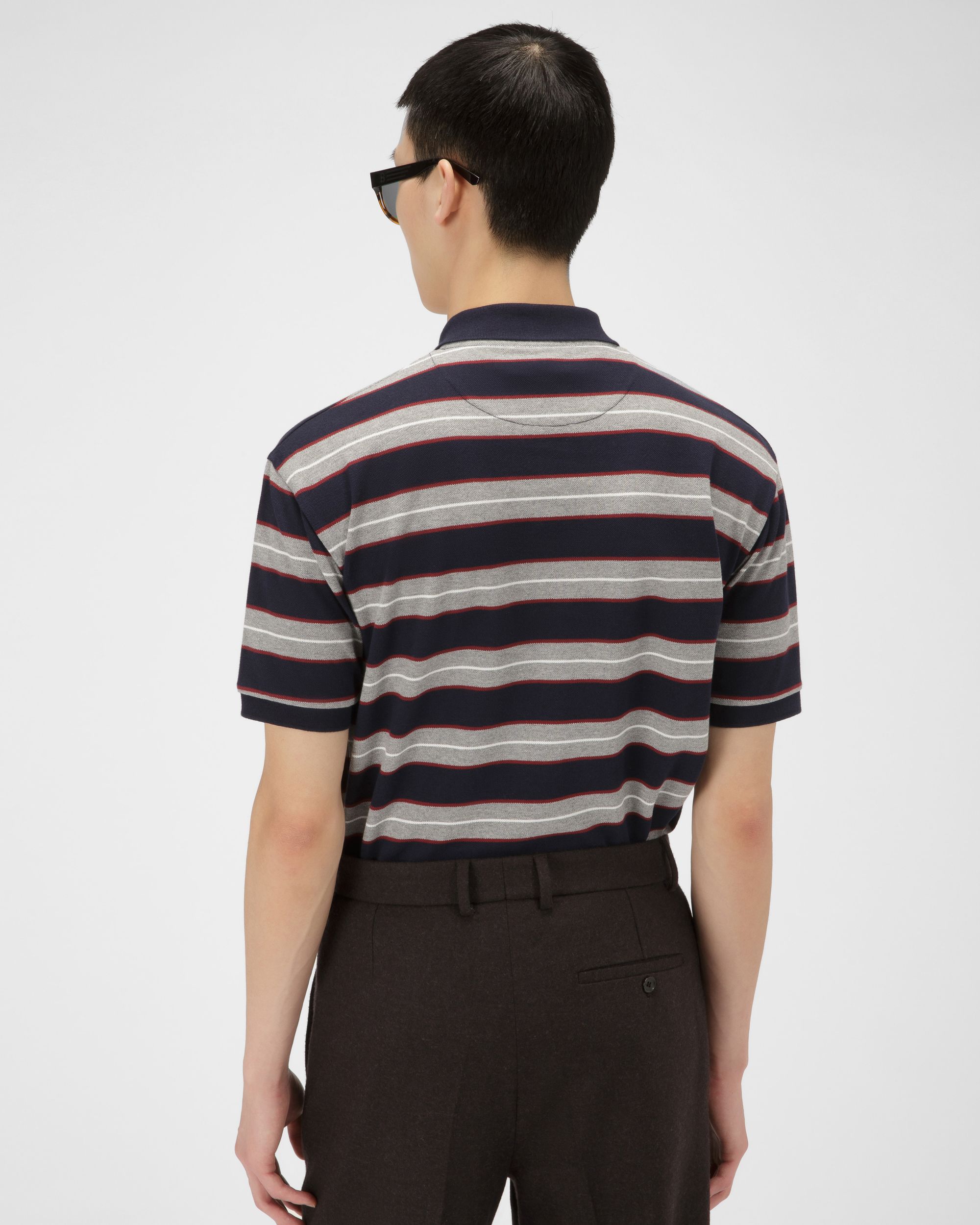 Bally Global - Polo A Rayas - Azul