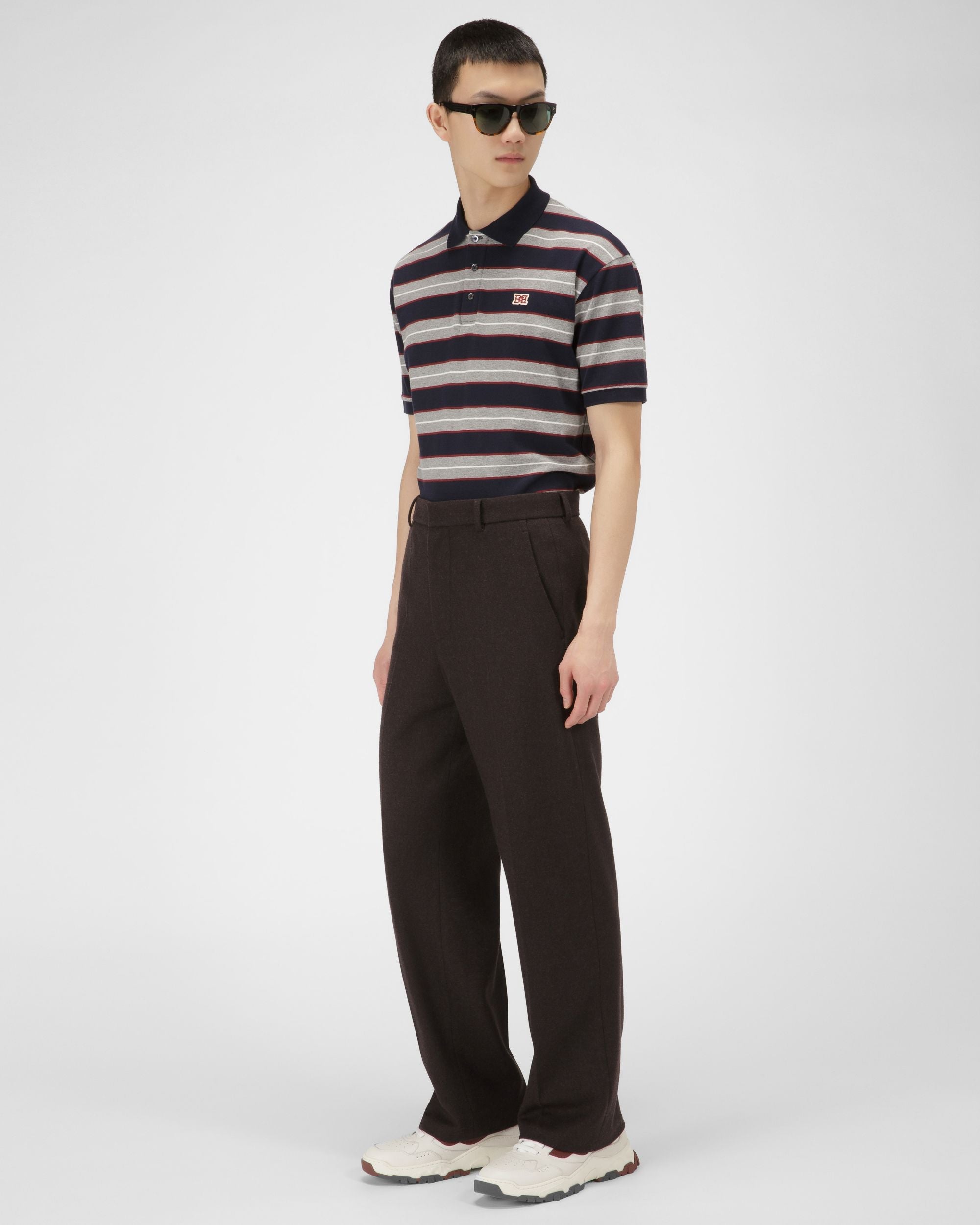 Bally Global - Polo A Rayas - Azul