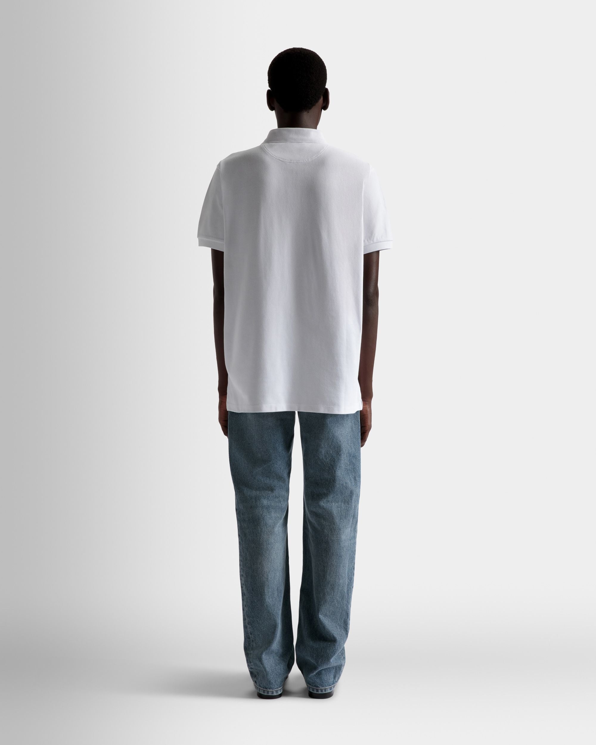 Bally Global - Short Sleeve Polo In White Cotton - White