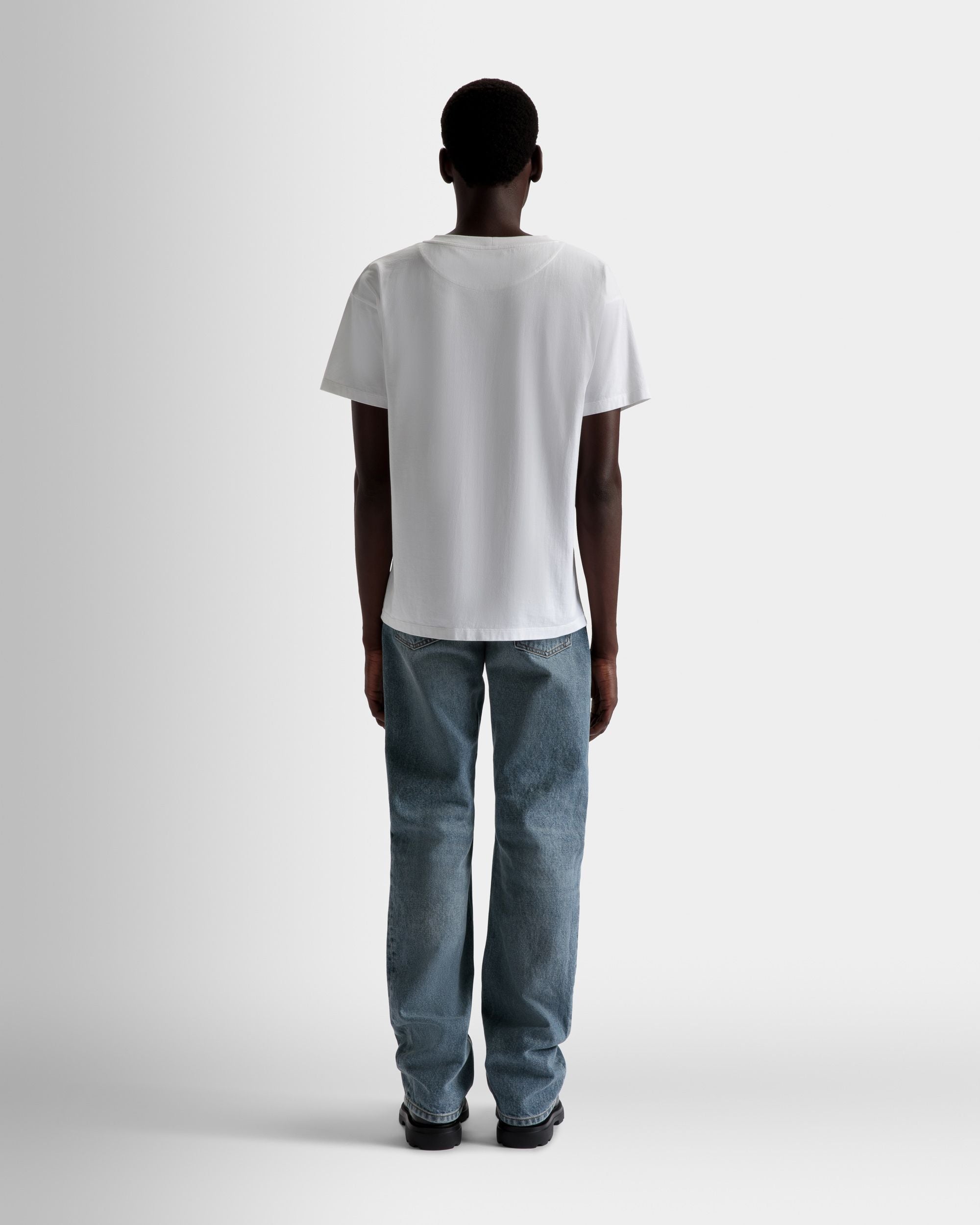Bally Global - Camiseta Foiled De Algodón En Blanco - Blanco