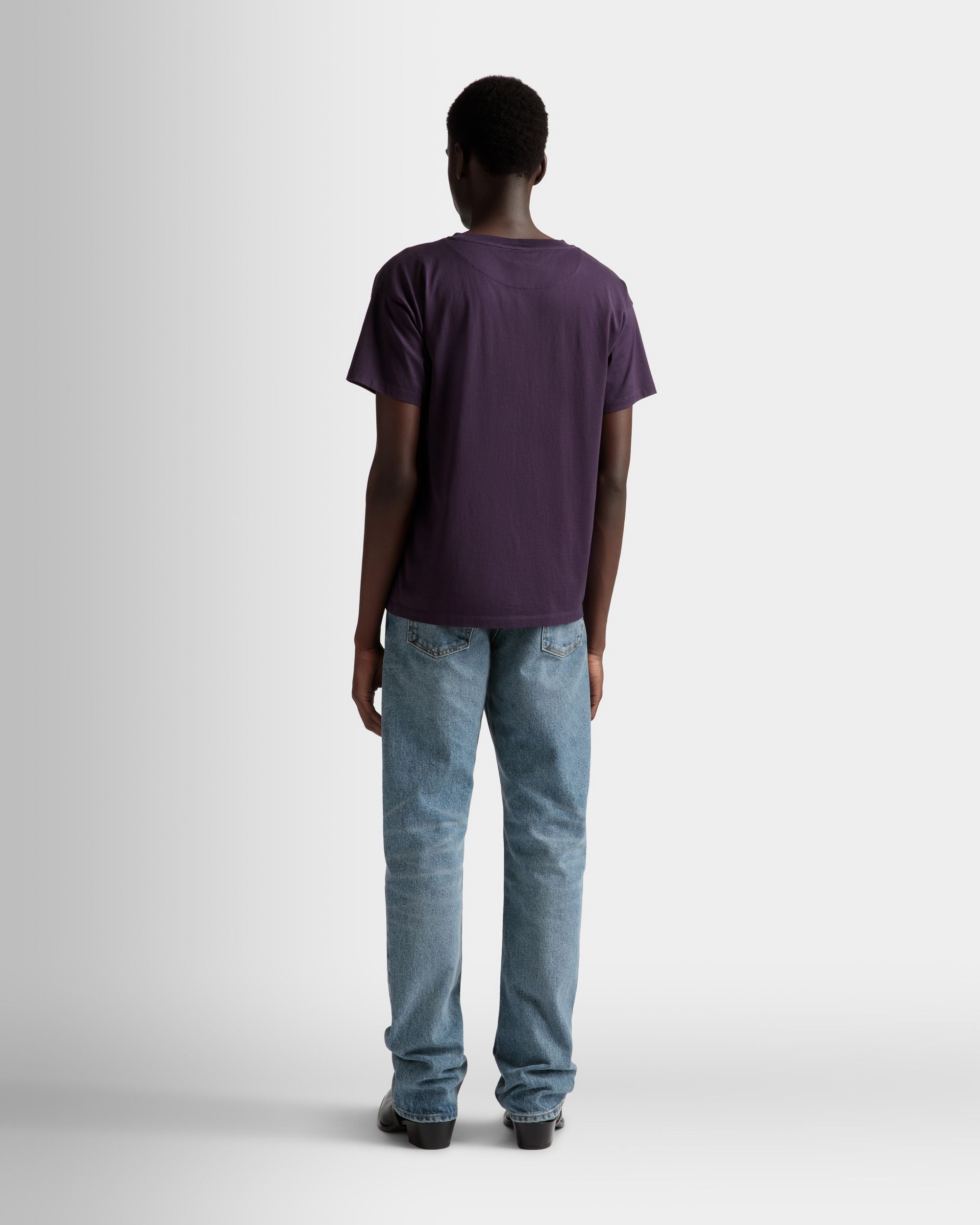 Bally Global - Foiled T-Shirt In Orchid Cotton - Purple