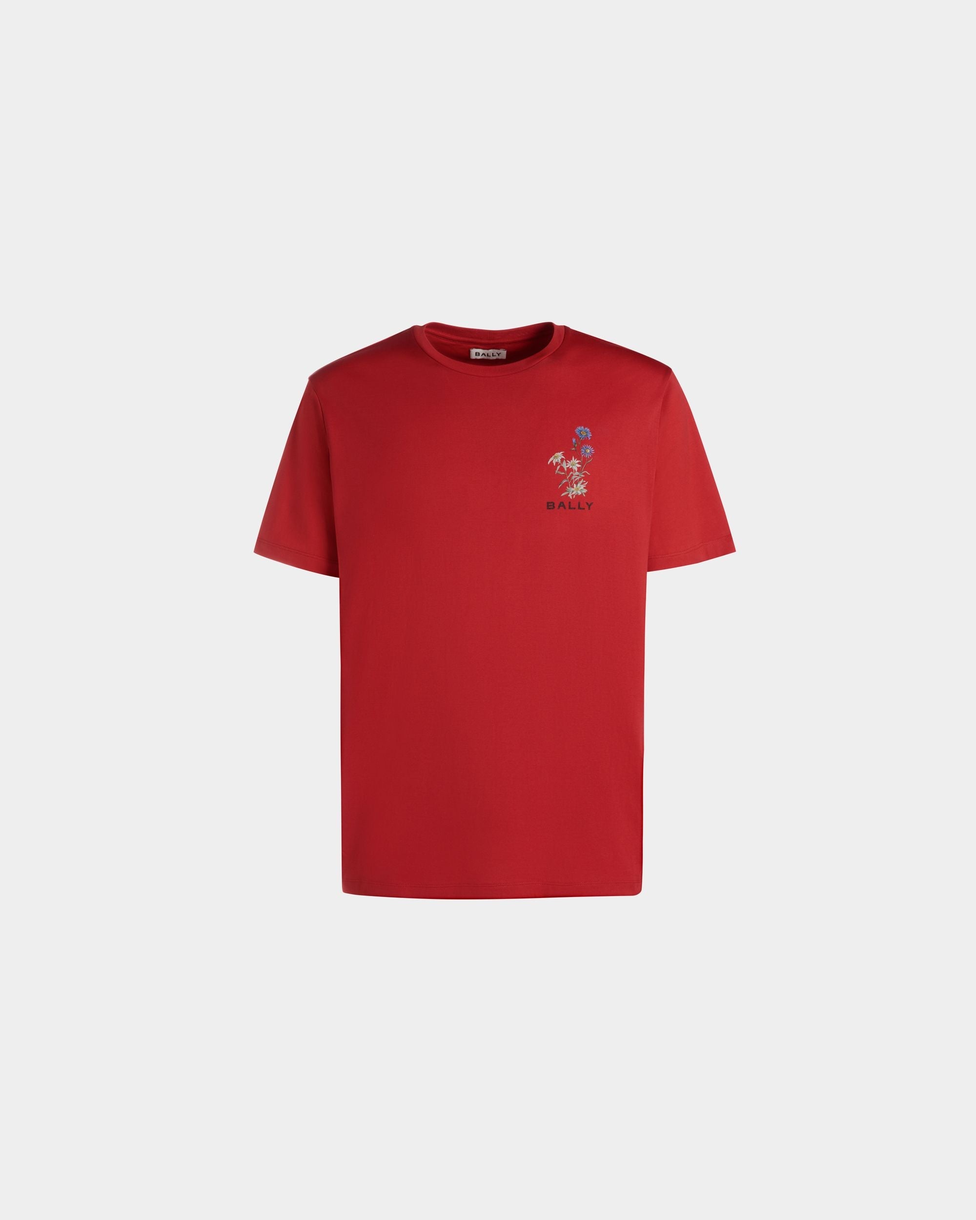 Bally Global - Camiseta Con Estampado Mountain Flower De Algodón Candy Red - Rojo