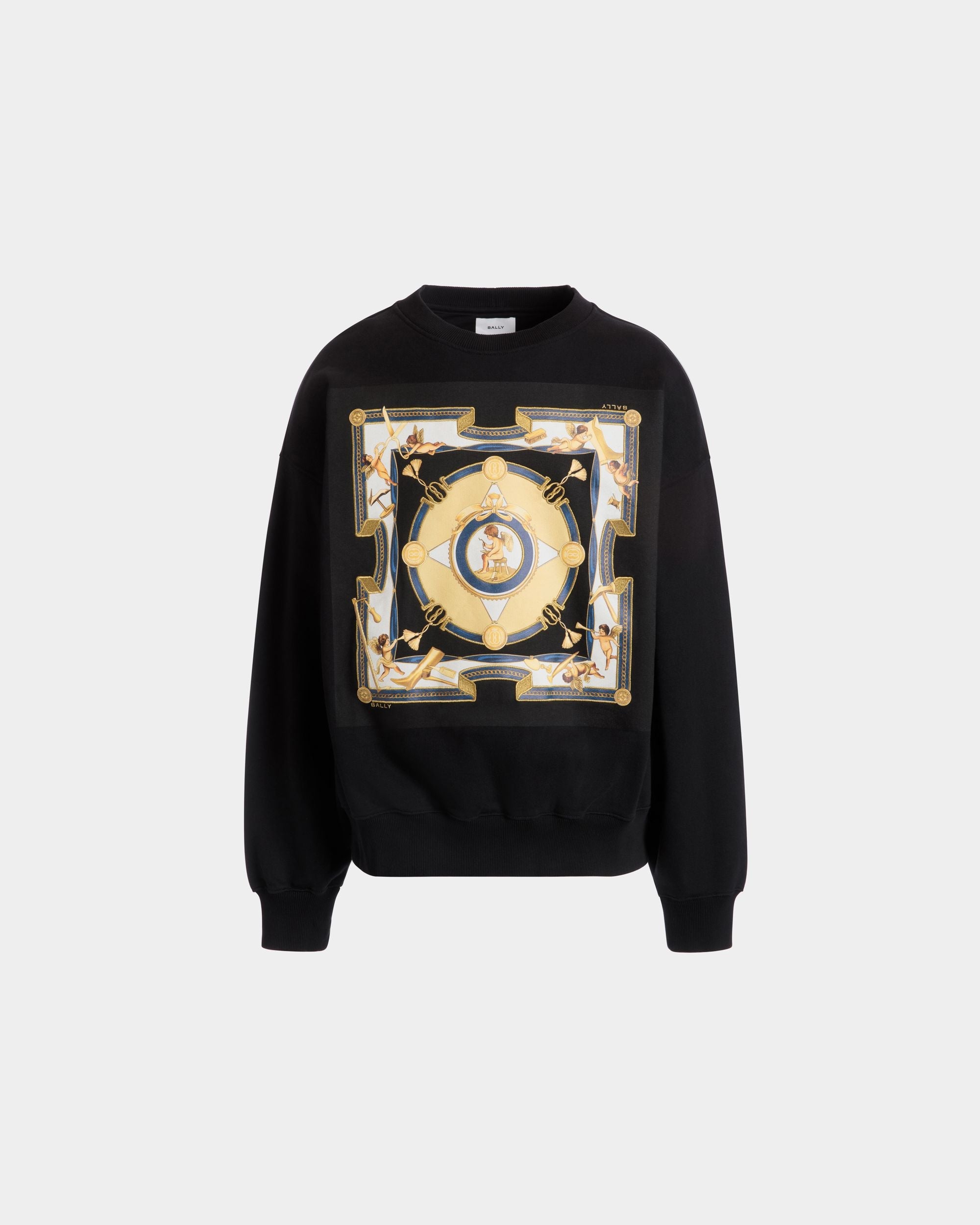 Bally Global - Sudadera De Algodón Negro Con Estampado - Negro