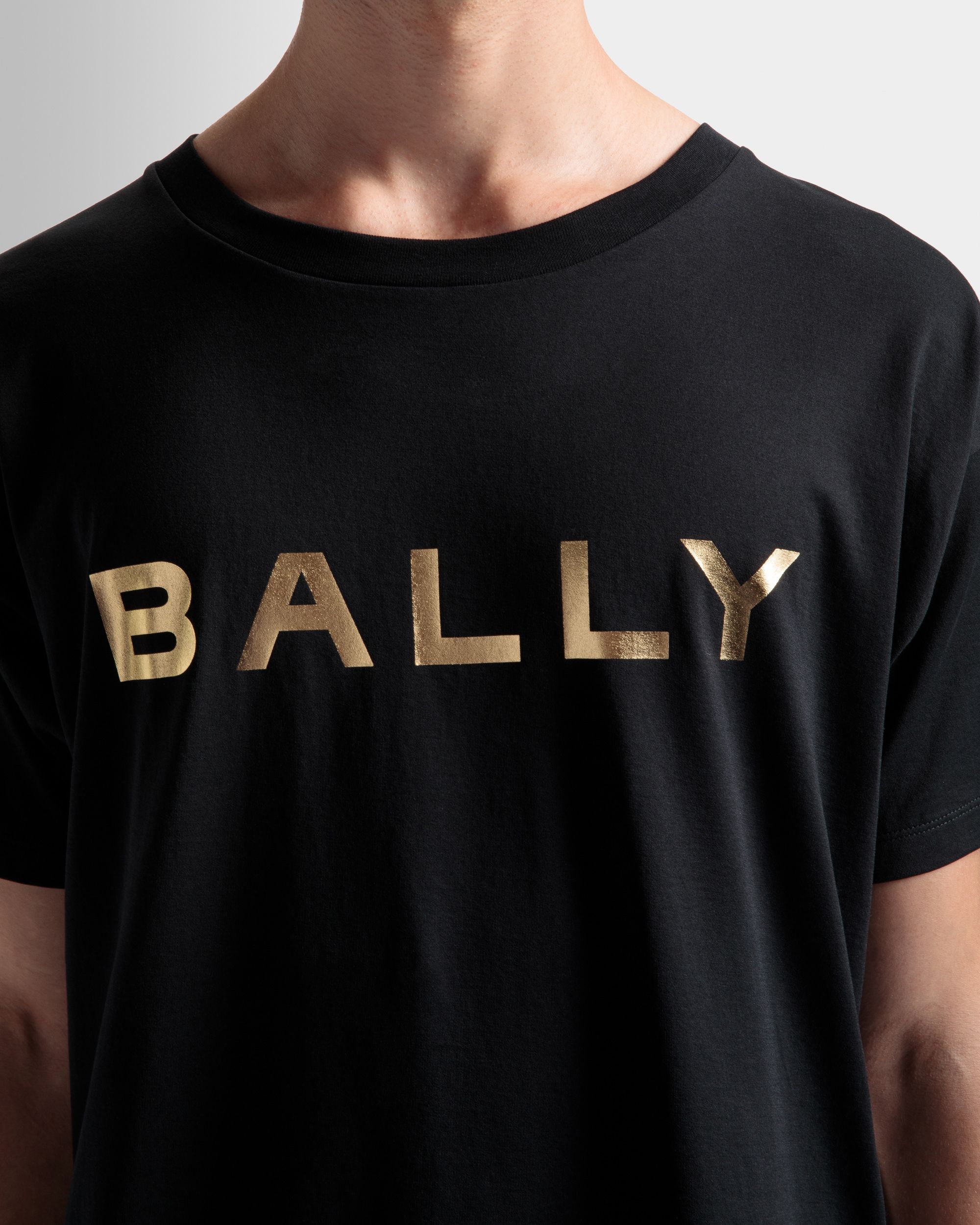 Bally Global - Camiseta Con Logotipo De Algodón En Negro - Negro