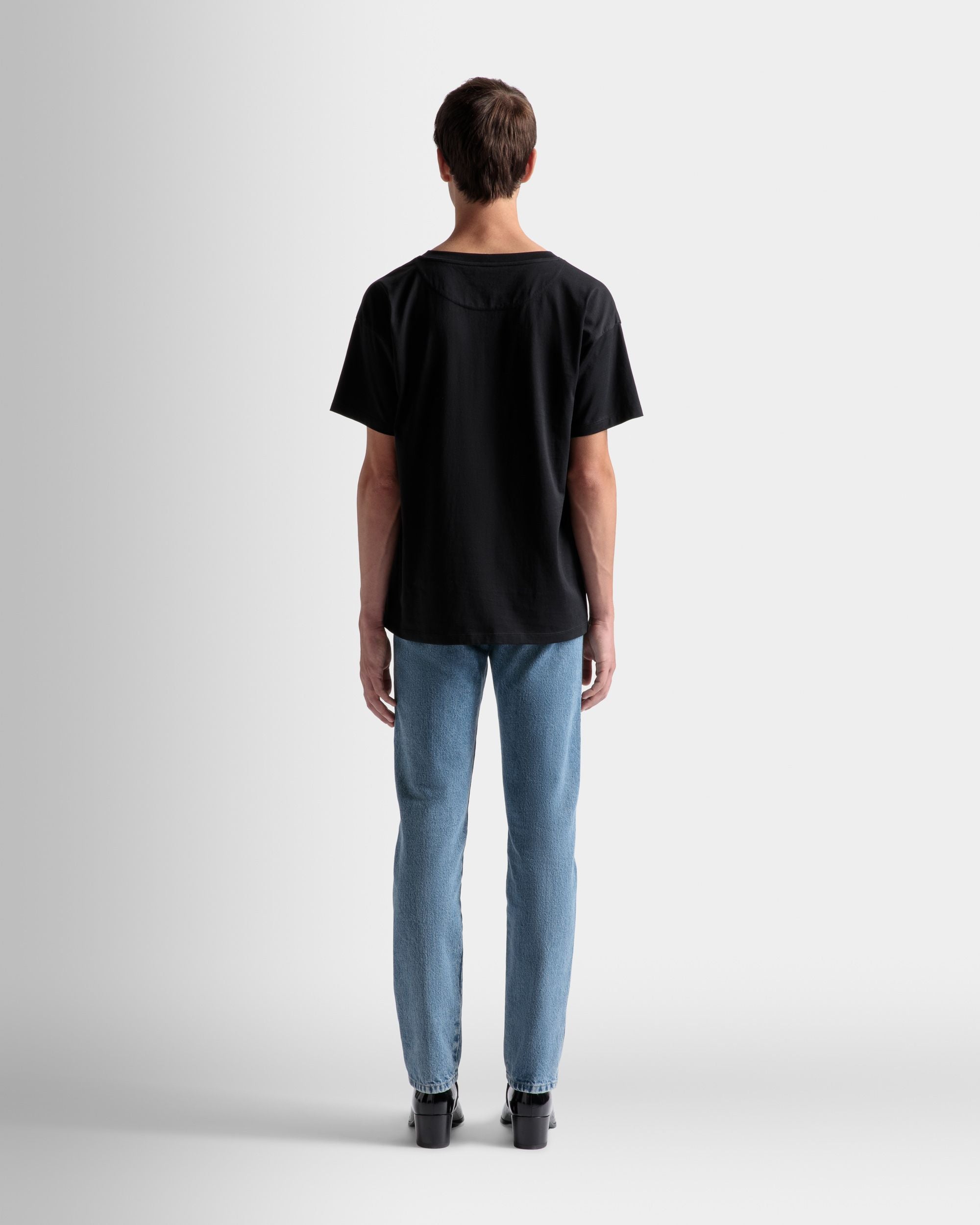 Bally Global - Camiseta Con Logotipo De Algodón En Negro - Negro