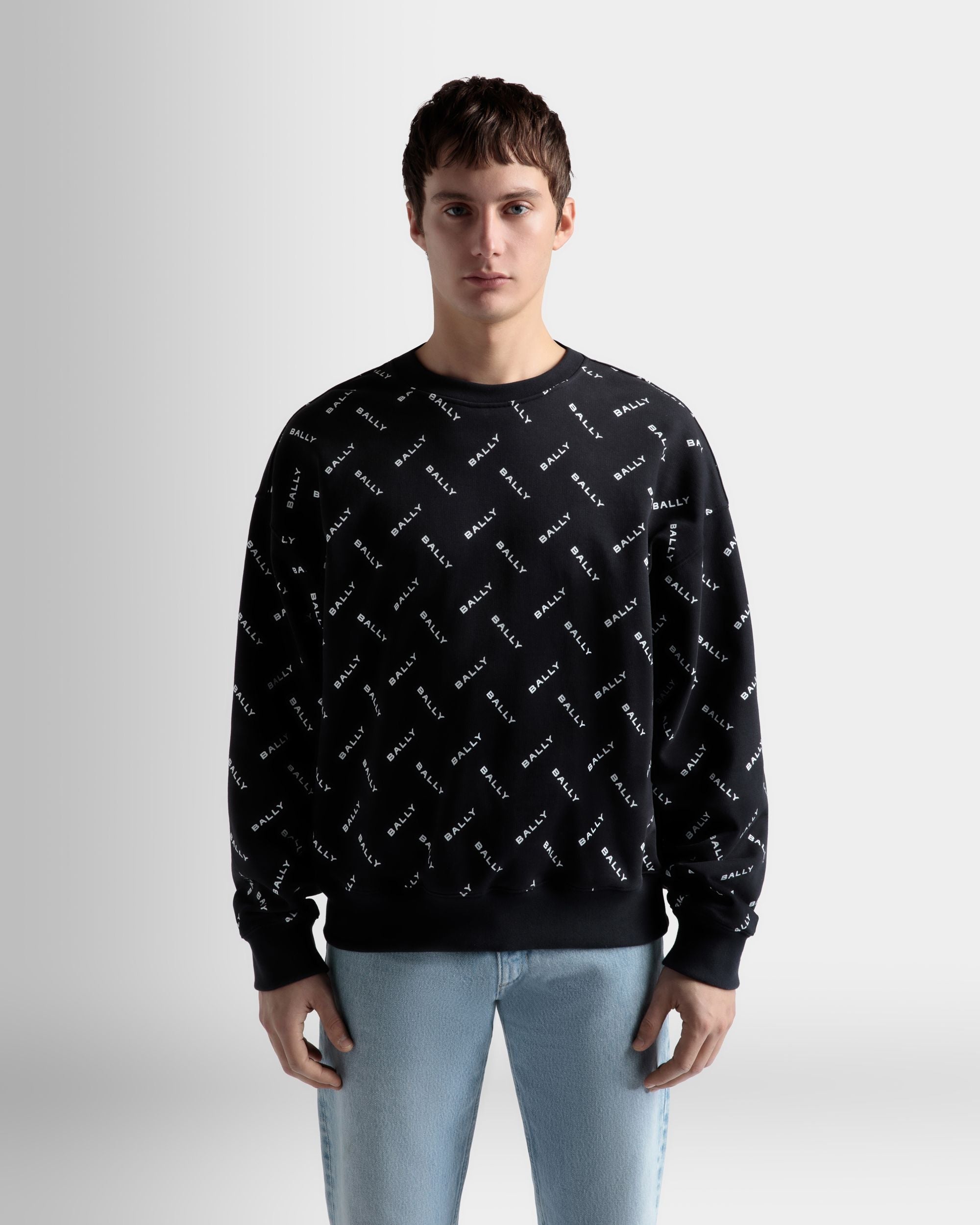 Bally Global - Sweatshirt In Dark Blue Cotton - Blue