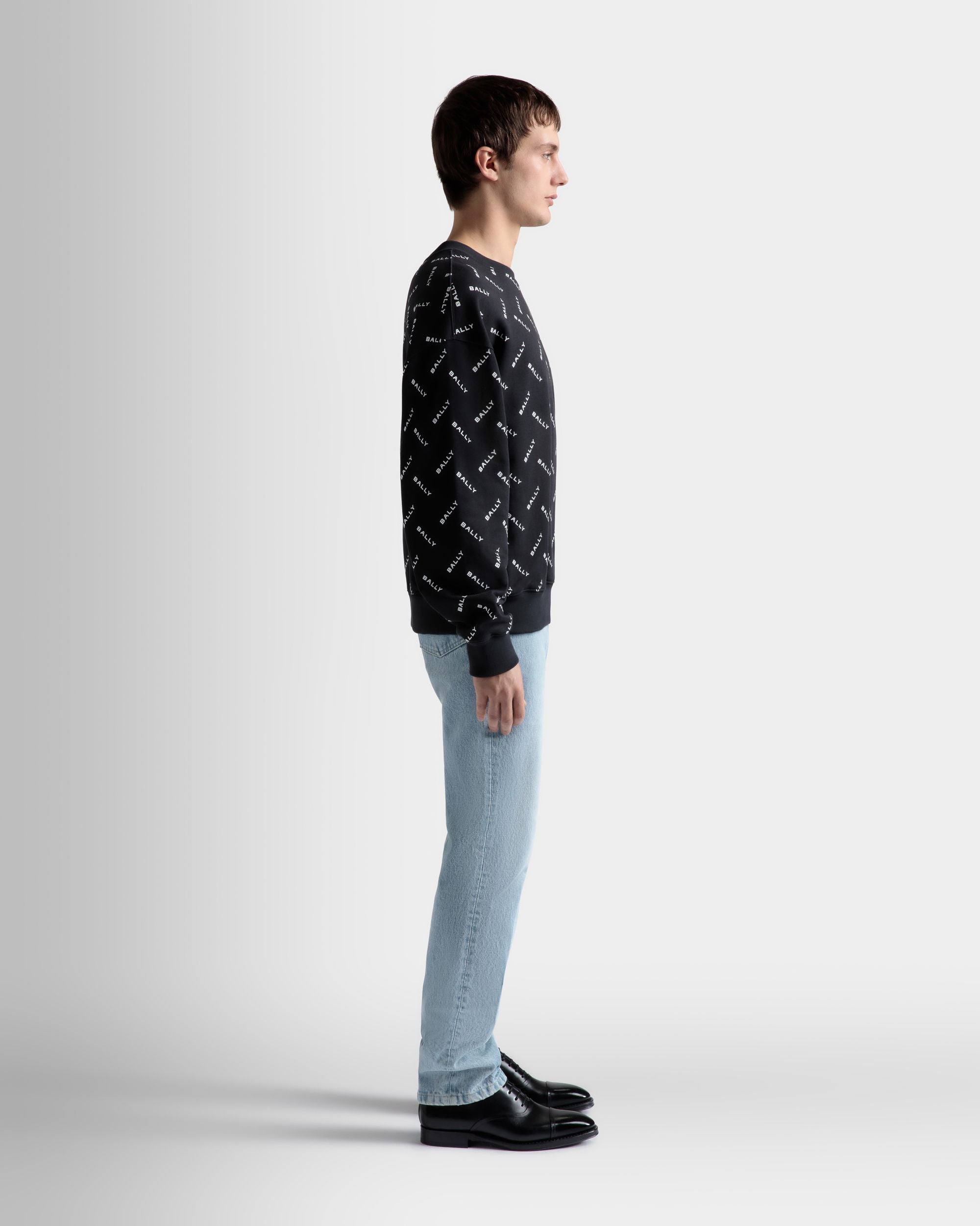 Bally Global - Sweatshirt In Dark Blue Cotton - Blue