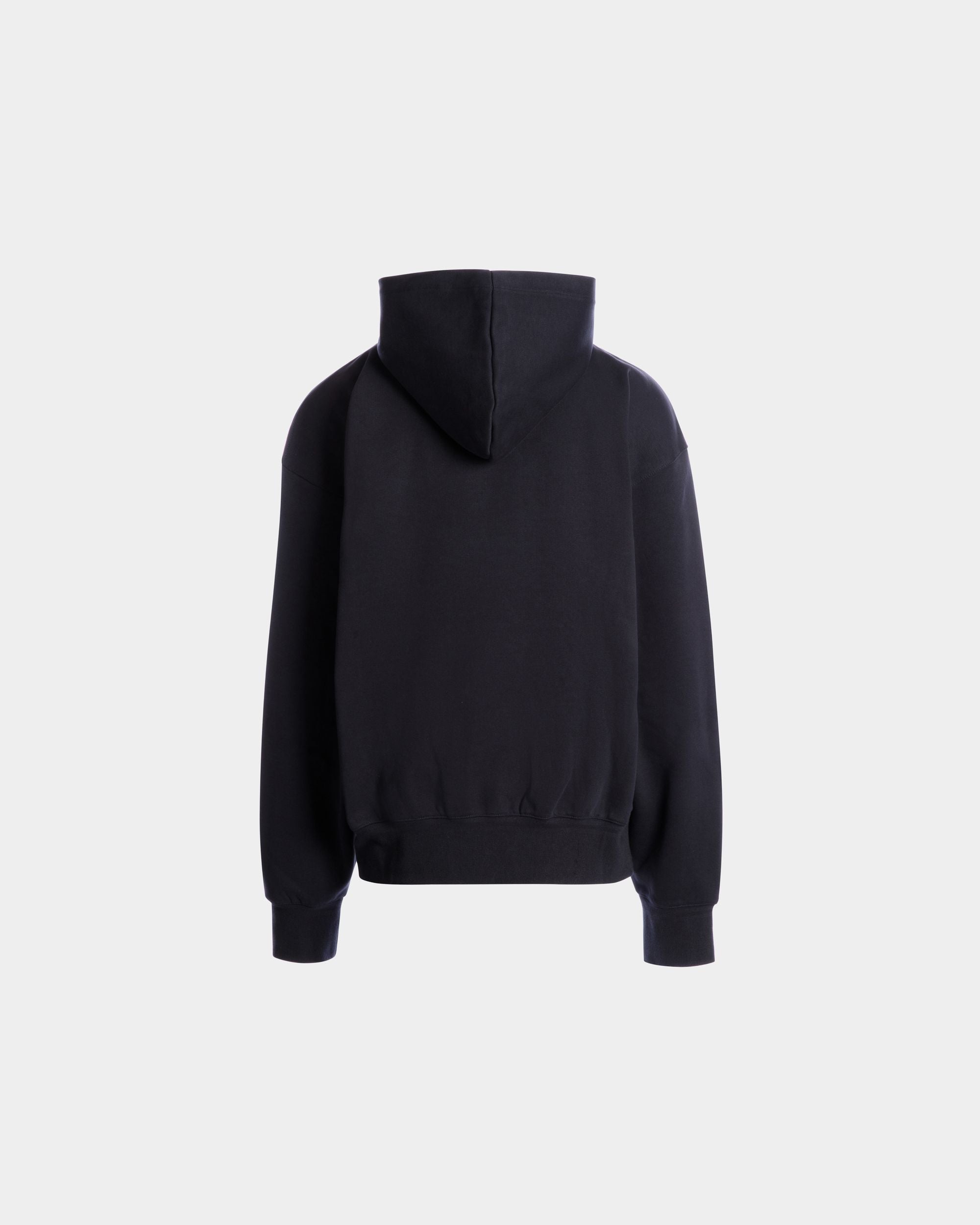 Bally Global - Hoodie With Bally Crest Logo In Navy Blue Cotton - Azul