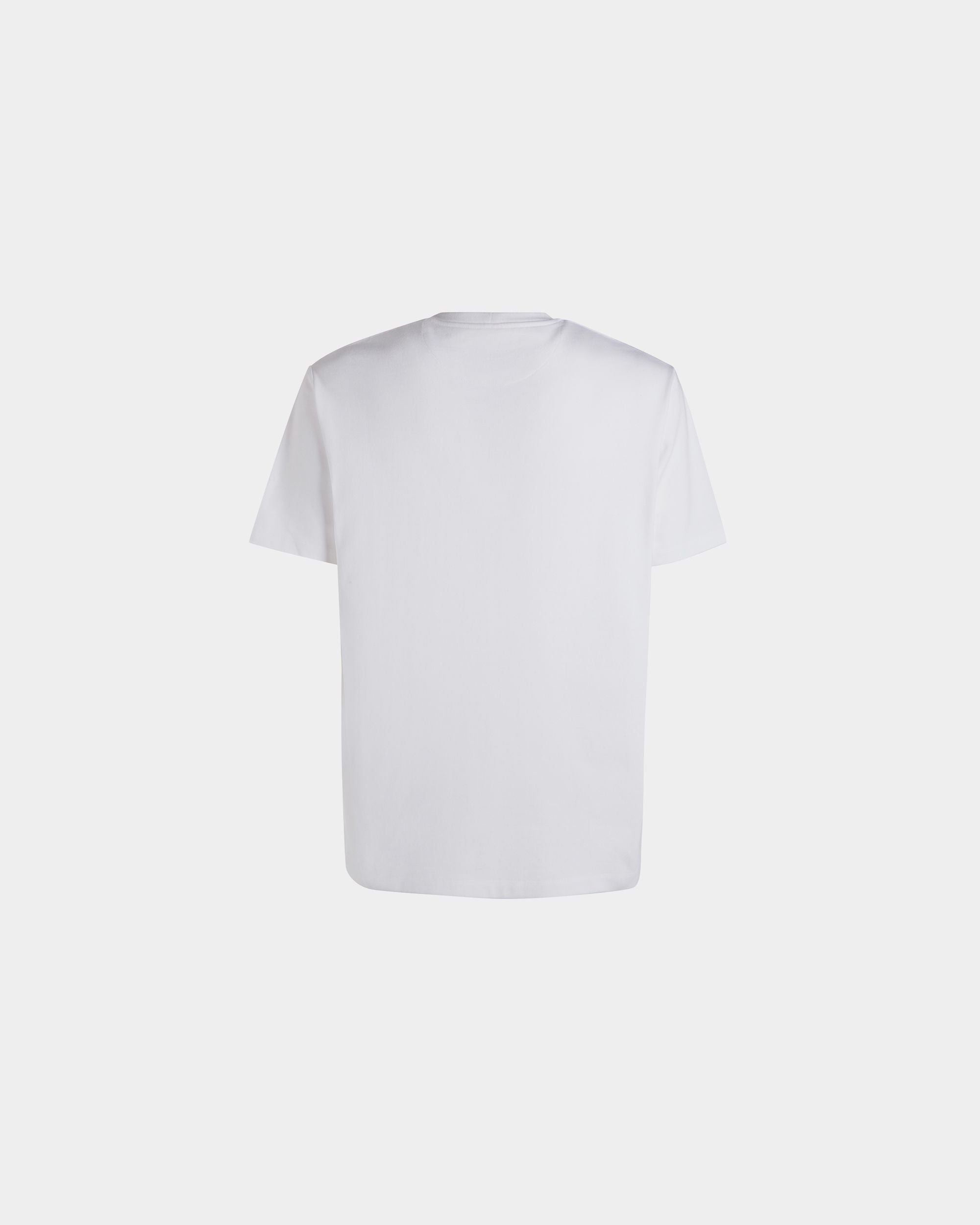 Bally Global - T-Shirt With Bally Crest Logo In White Cotton - White