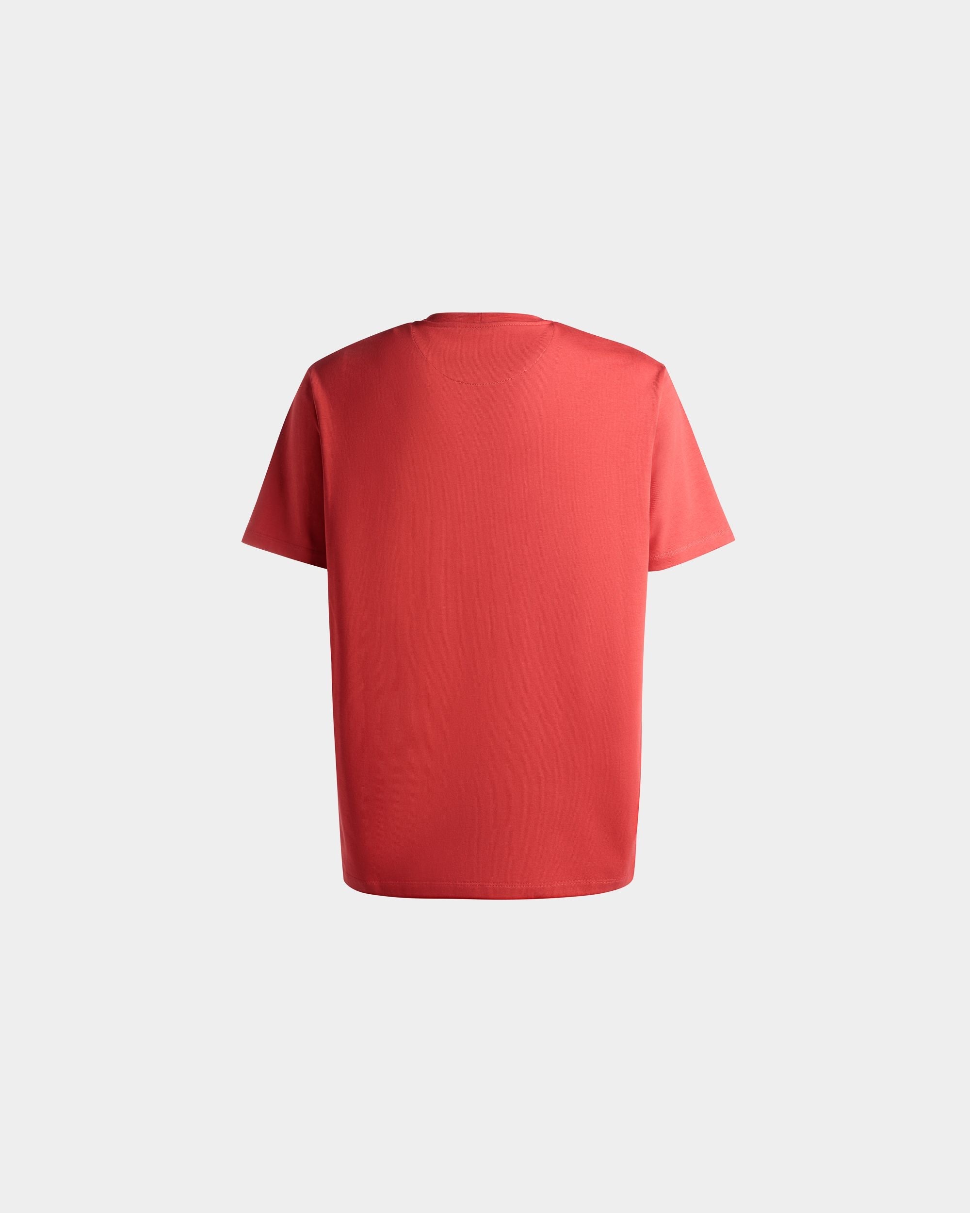 Bally Global - T-Shirt Avec Logo Bally Crest En Coton Rouge - Rouge