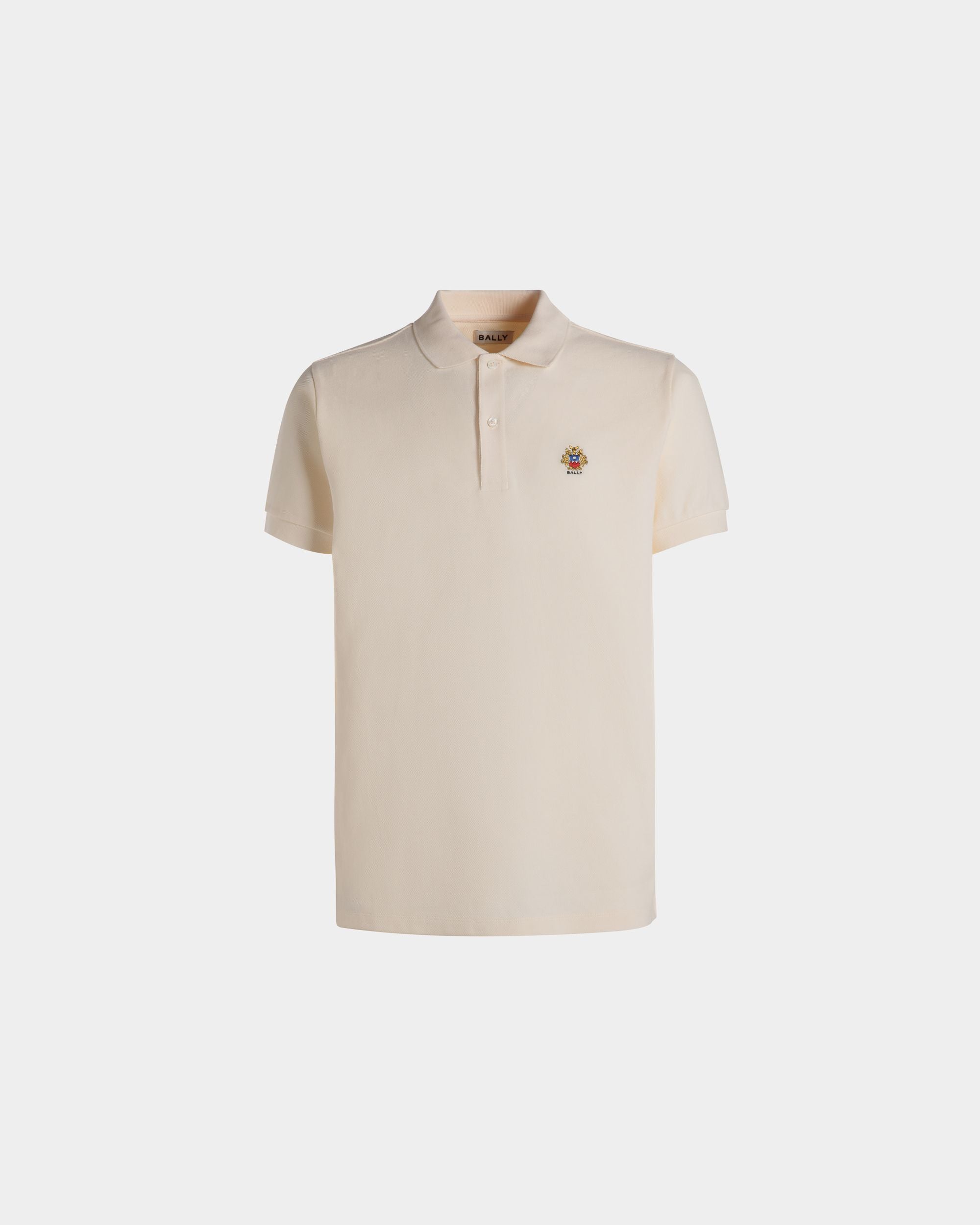 Bally Global - Polo With a Bally Crest Logo In White Cotton - White