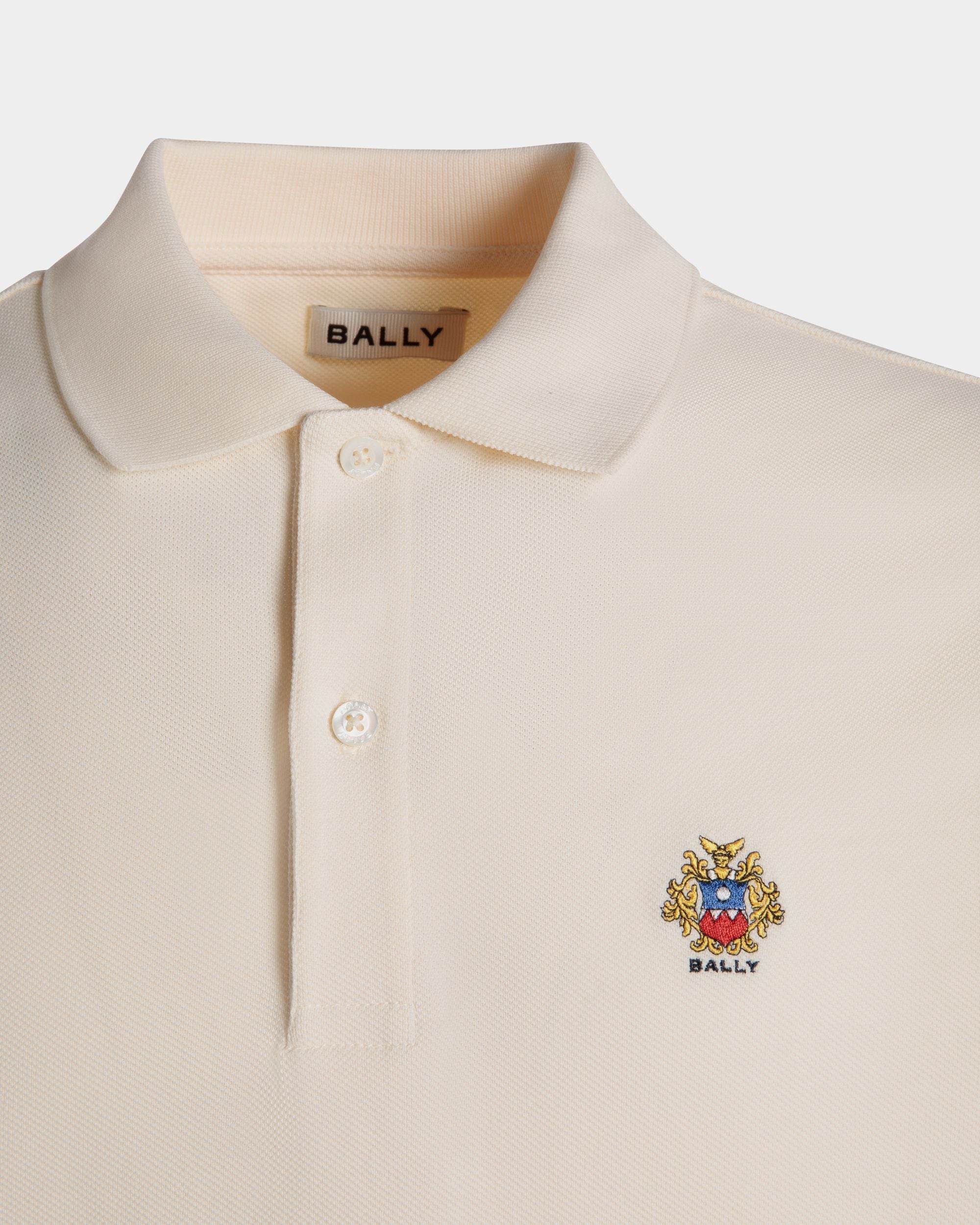 Bally Global - Polo With a Bally Crest Logo In White Cotton - White