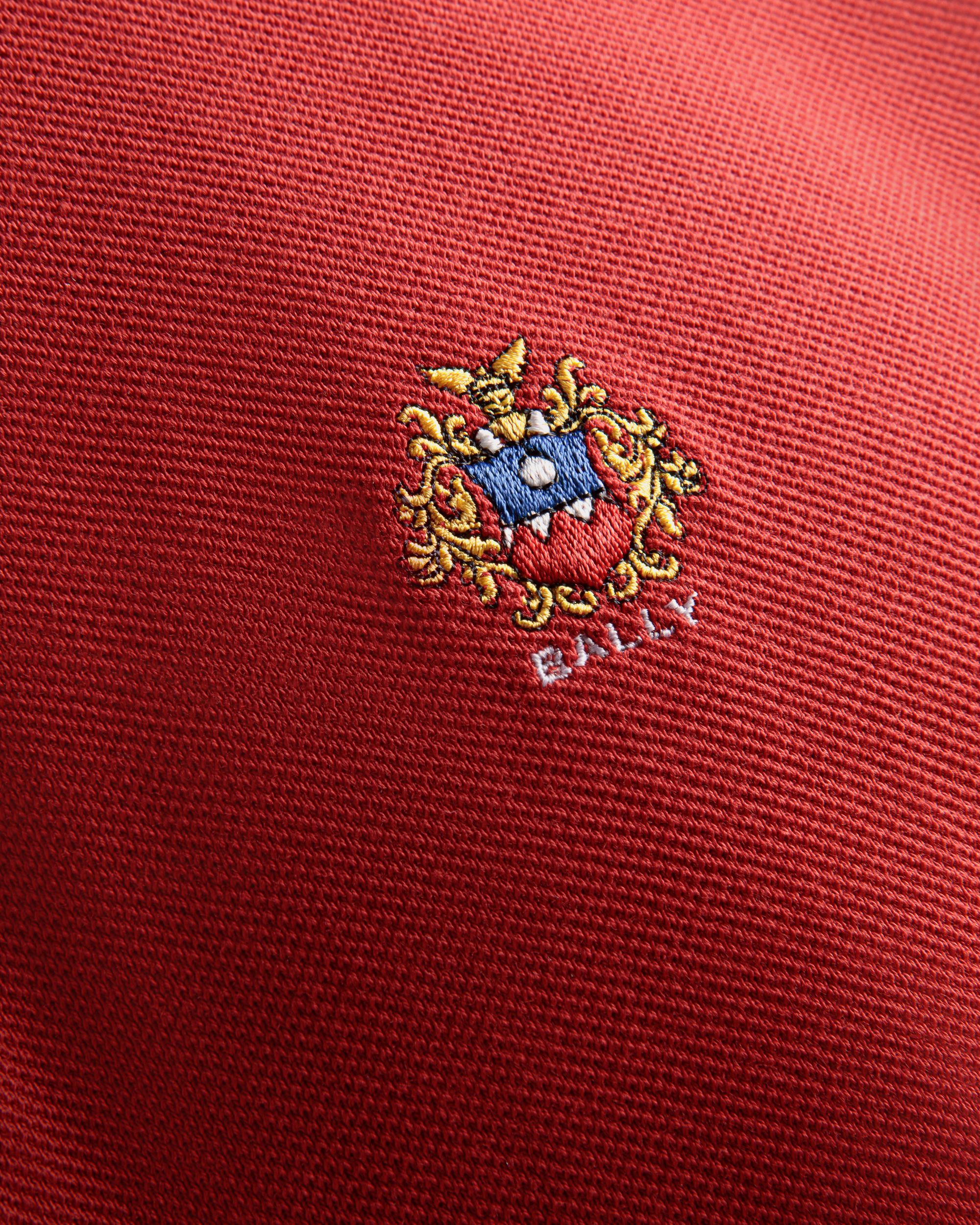 Bally Global - Polo Avec Logo Bally Crest En Coton Candy Red - Rouge