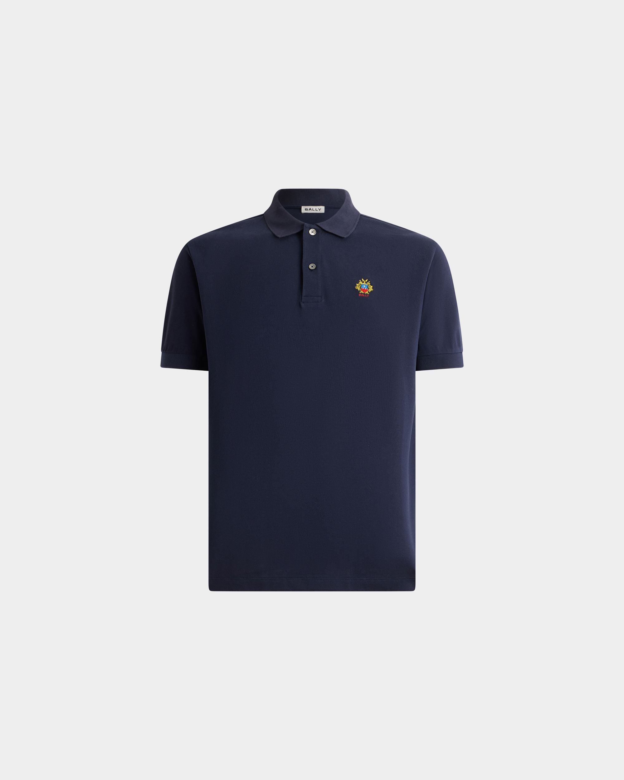 Bally Global - Polo Shirt in Navy Blue Cotton - Blue