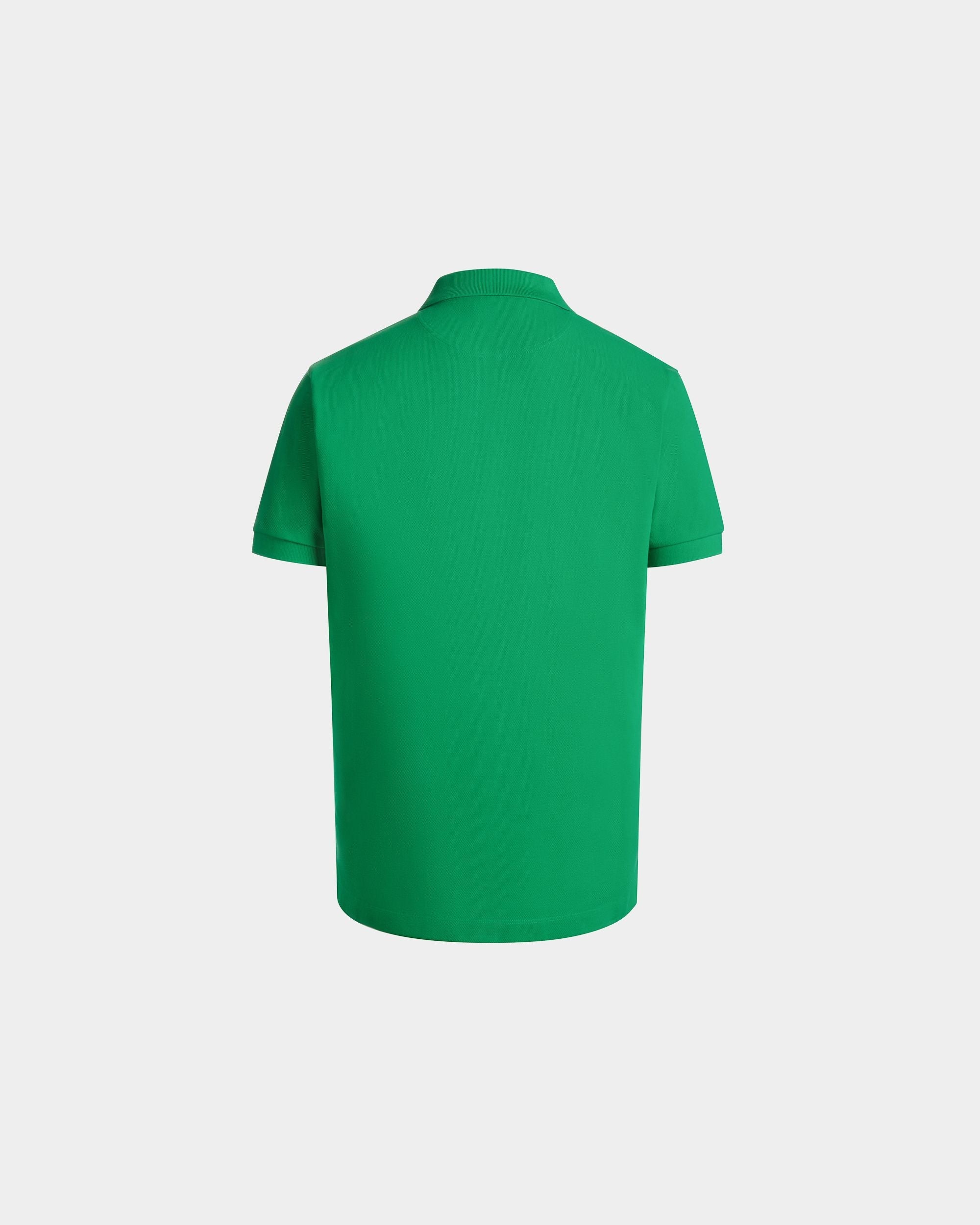 Bally Global - Polo Shirt in Emerald Green Cotton with a Bally Crest - Green