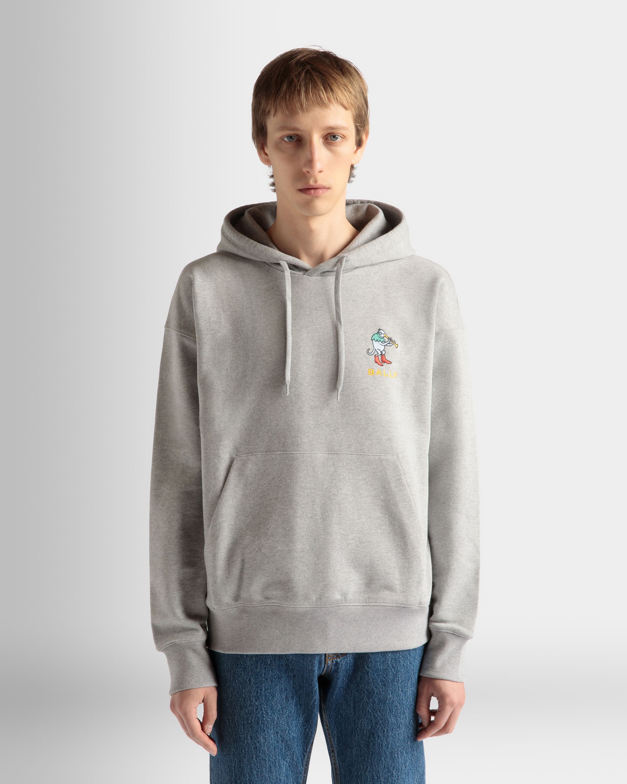 Bally Global - Sweatshirt in Grey Melange Cotton - Gray