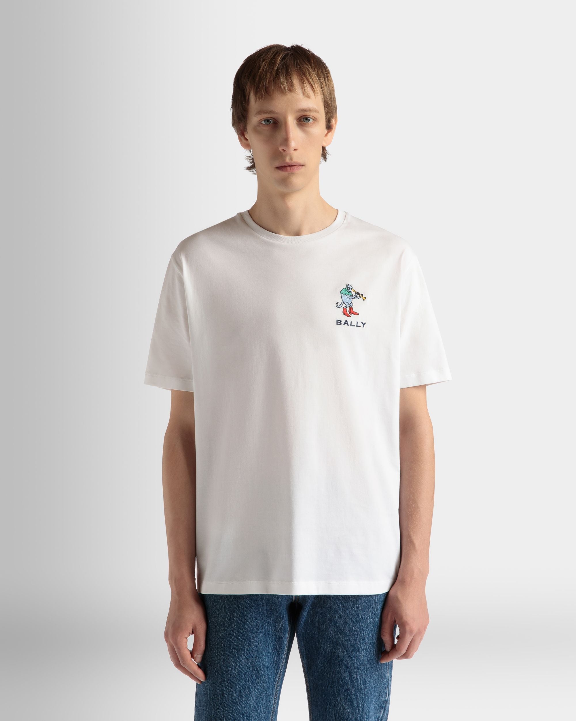 Bally Global - T-Shirt En Coton Blanc - Blanc