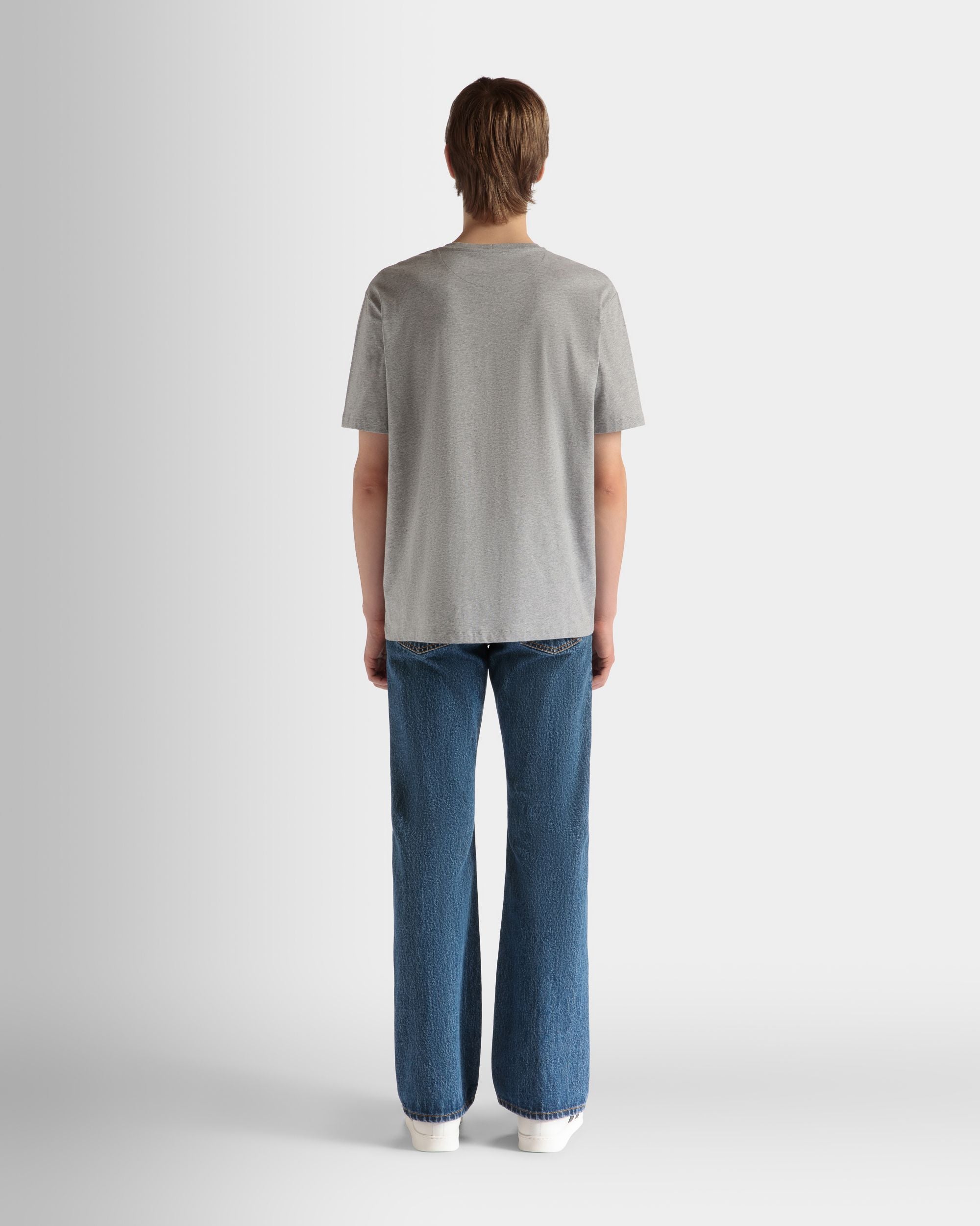 Bally Global - T-Shirt En Coton Gris Chiné - Gris