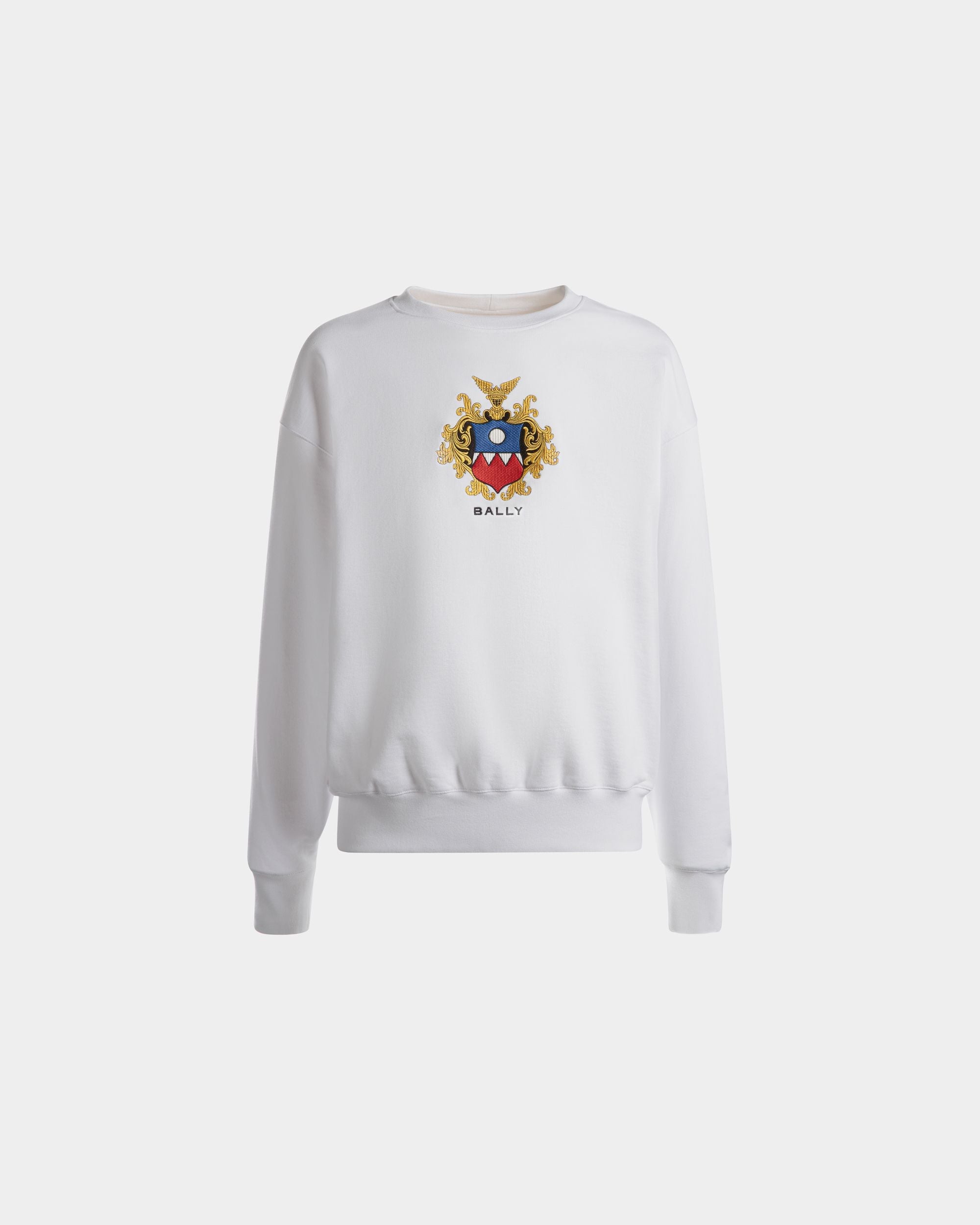 Bally Global - Sweat-Shirt En Coton Blanc Avec Écusson - Blanc