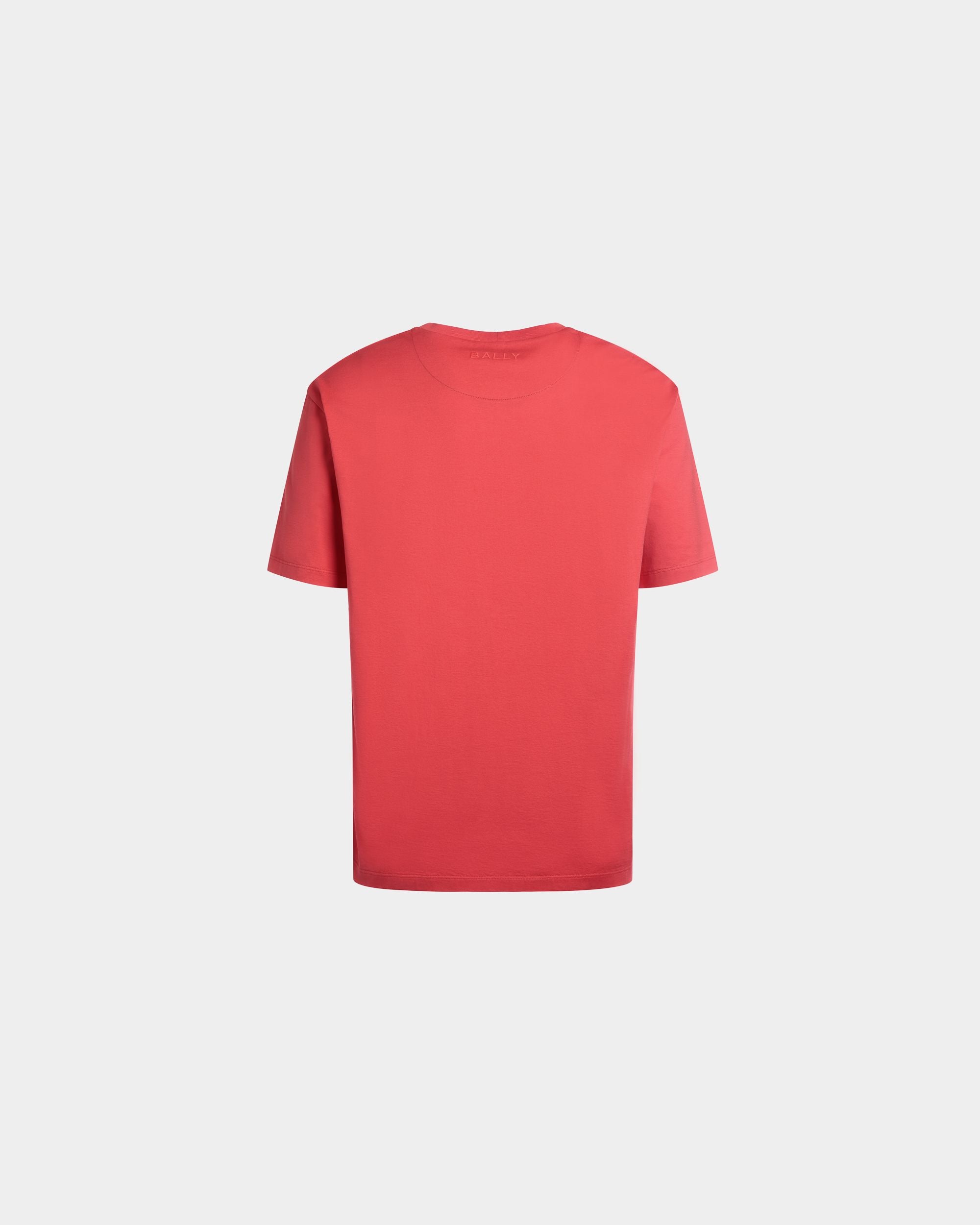 Bally Global - T-Shirt With a Bally Crest in Red Cotton - Red