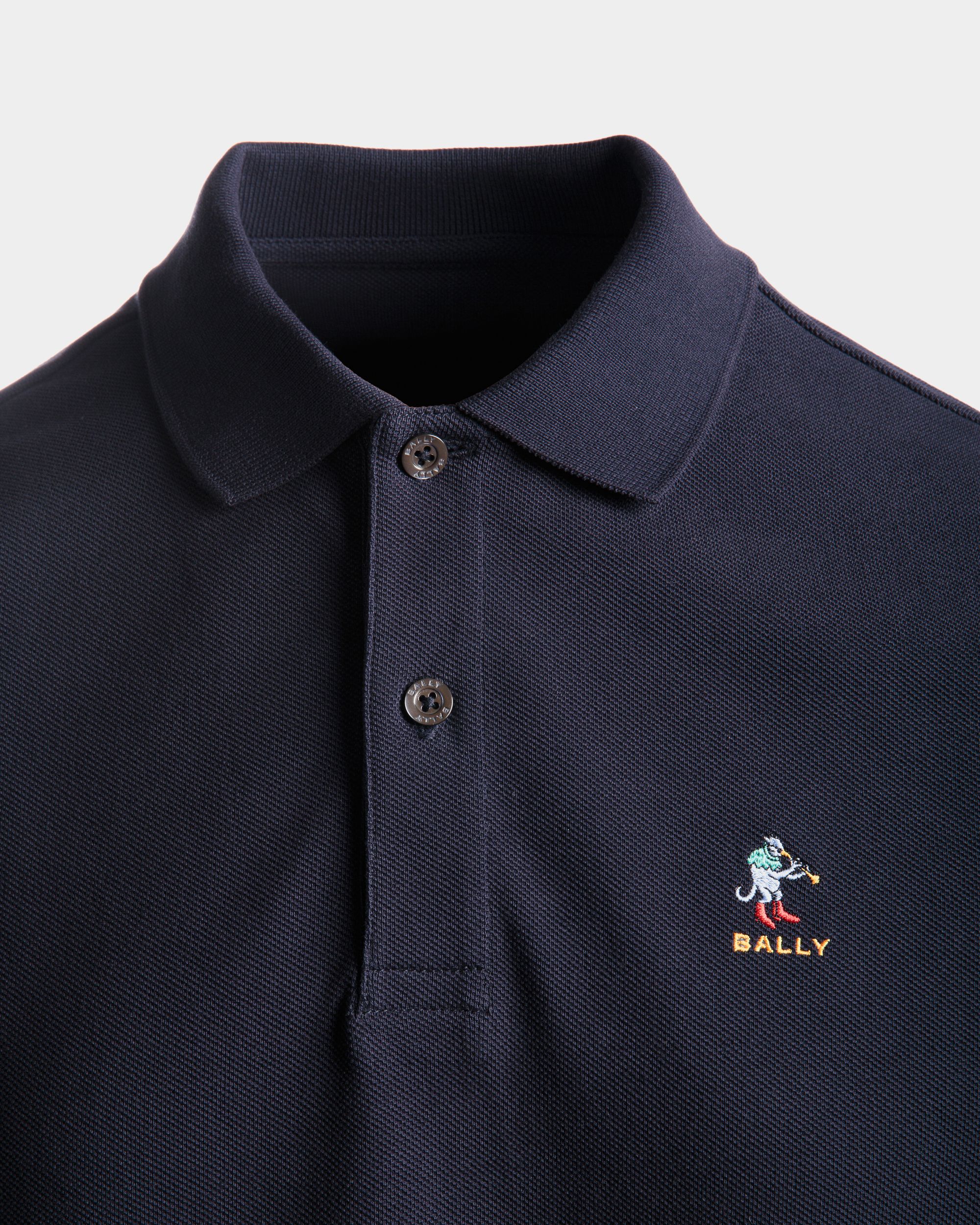 Bally Global - Cutsew Polo In Blue Cotton - Blue