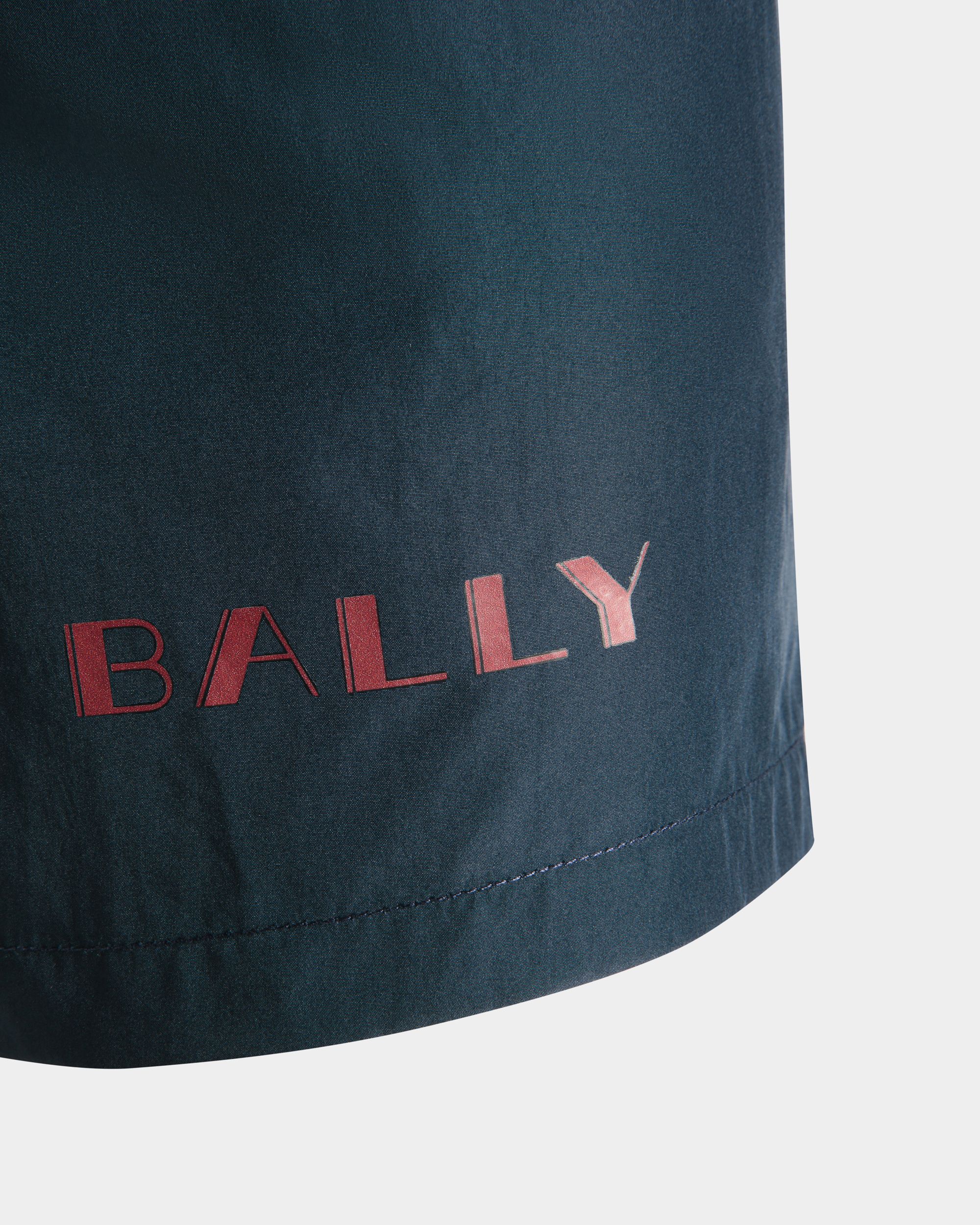 Bally Global - Summer Capsule Swimwear In Navy Blue Technical Popeline - Blue