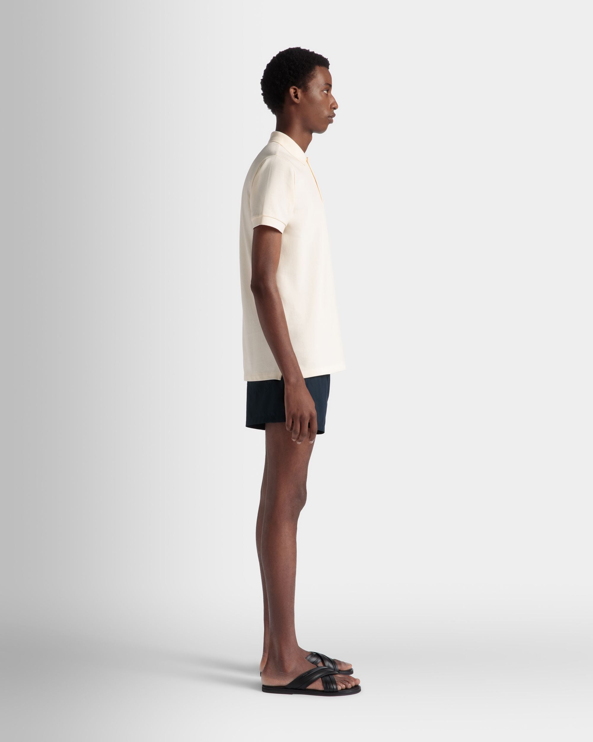 Bally Global - Summer Capsule Swimwear In Navy Blue Technical Popeline - Blue