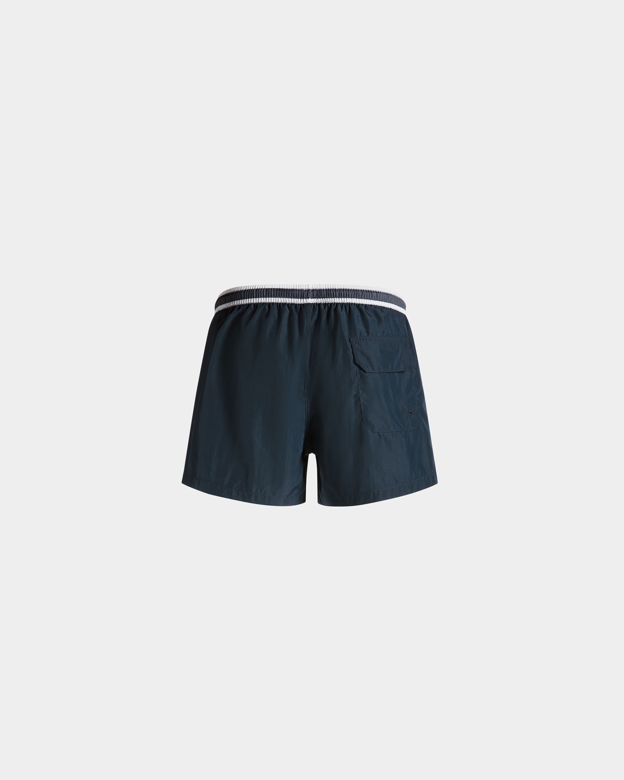 Bally Global - Summer Capsule Swimwear In Navy Blue Technical Popeline - Blue