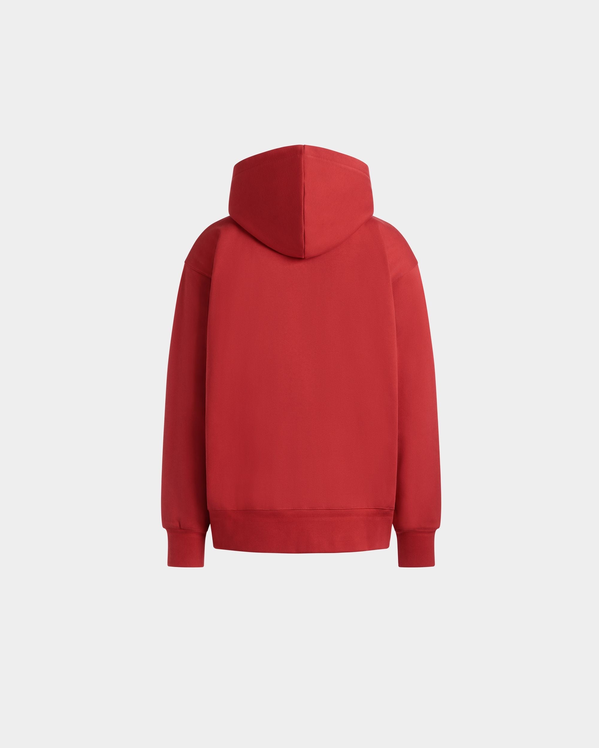 Bally Global - Sweat-Shirt À Capuche Avec Logo Bally Crest En Coton Rouge - Rouge