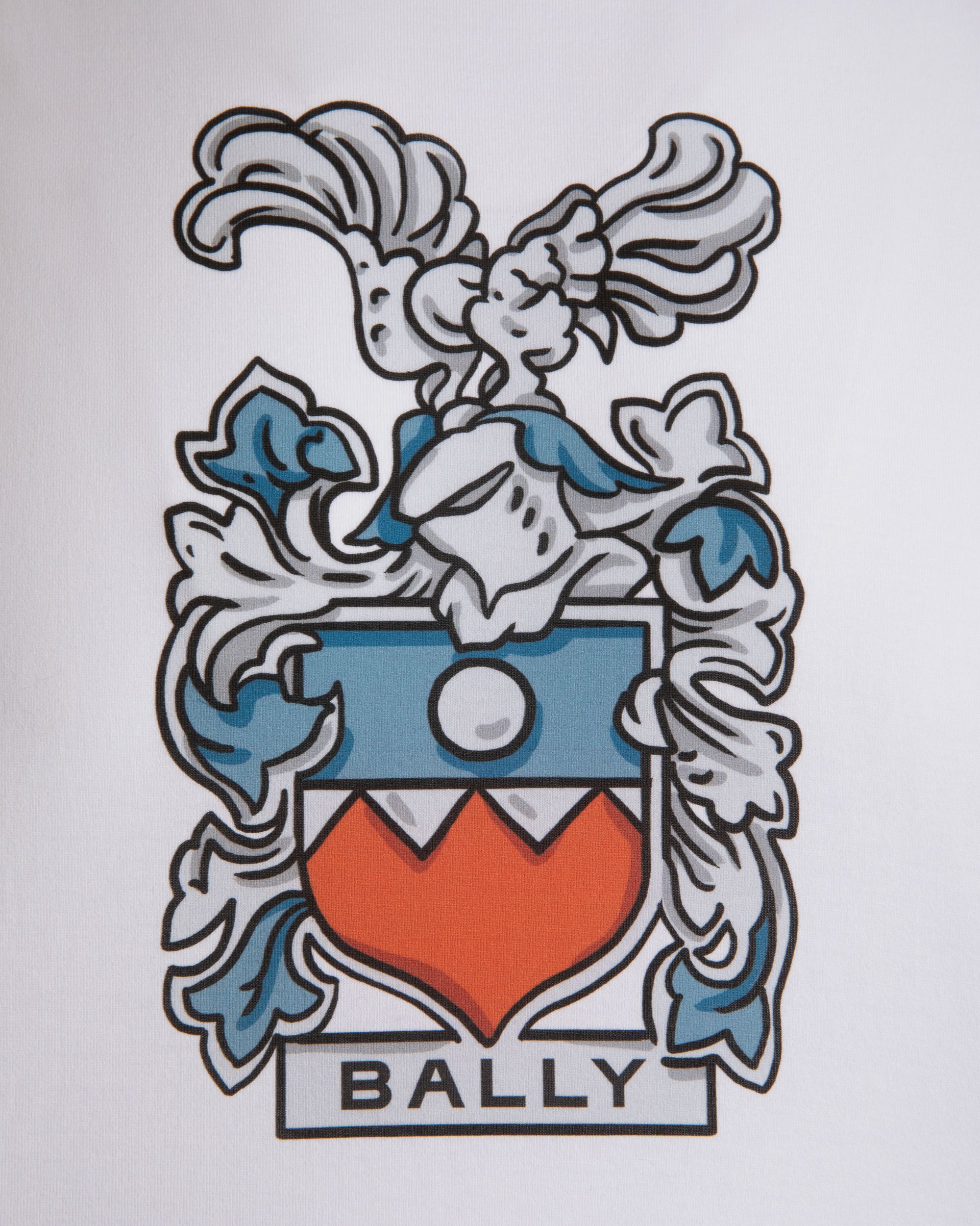 Bally Global - Camiseta De Algodón Blanco Con Escudo Bally Crest - Blanco
