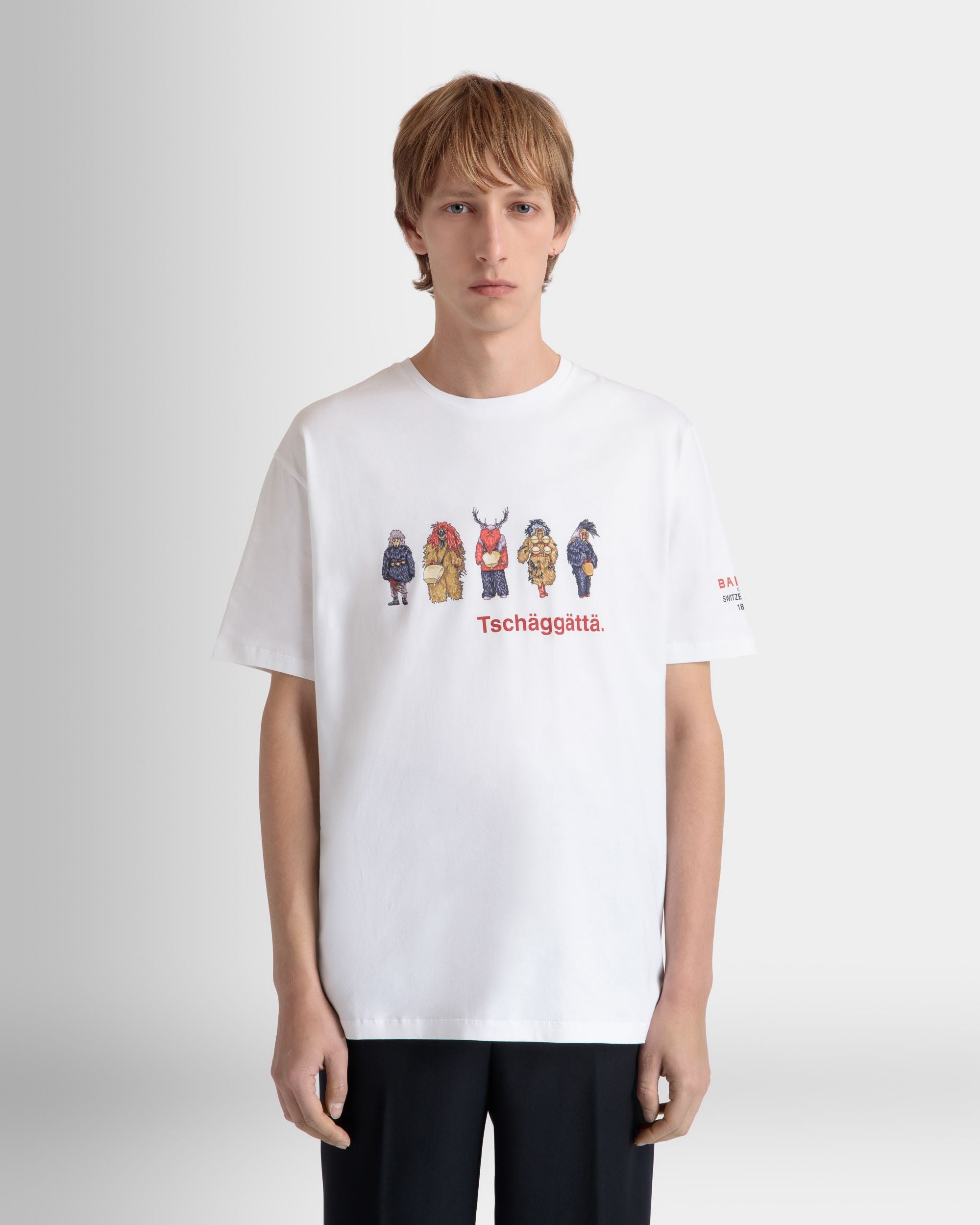 Bally Global - Camiseta De Algodón Blanco Con Forest Mask - Blanco